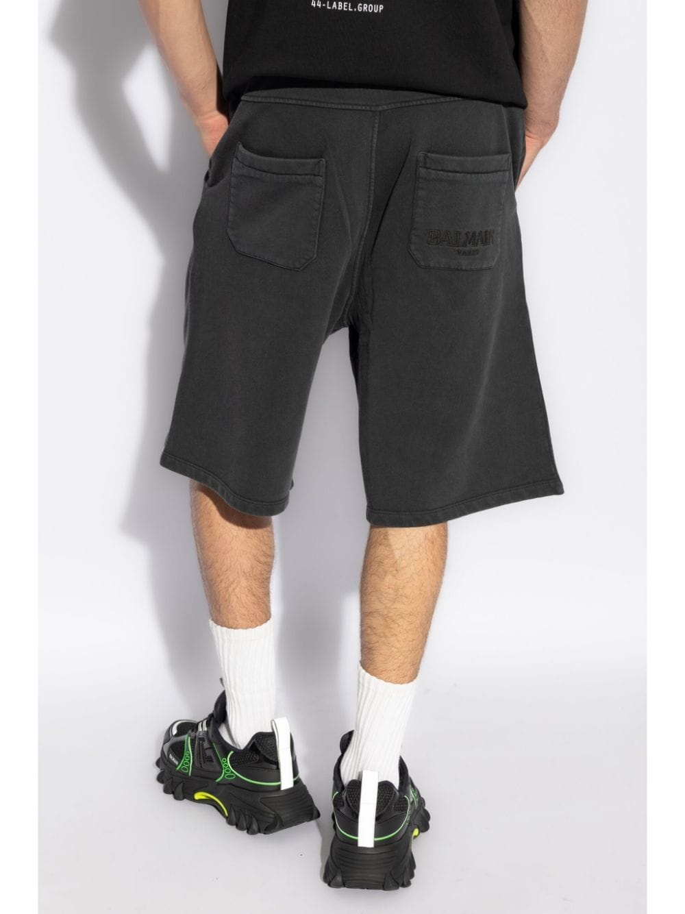 logo-embroidered track shorts - 4