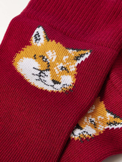 Maison Kitsuné Intarsia Stretch Cotton-Blend Socks outlook