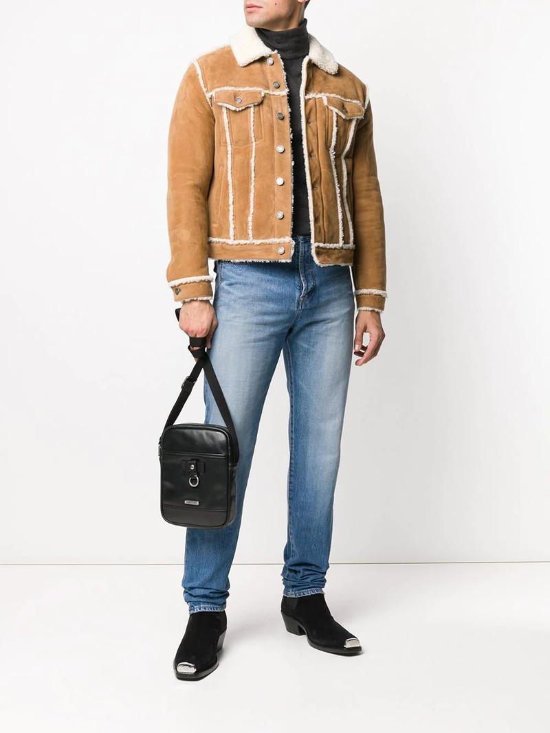 SAINT LAURENT shearling trucker jacket  outlook