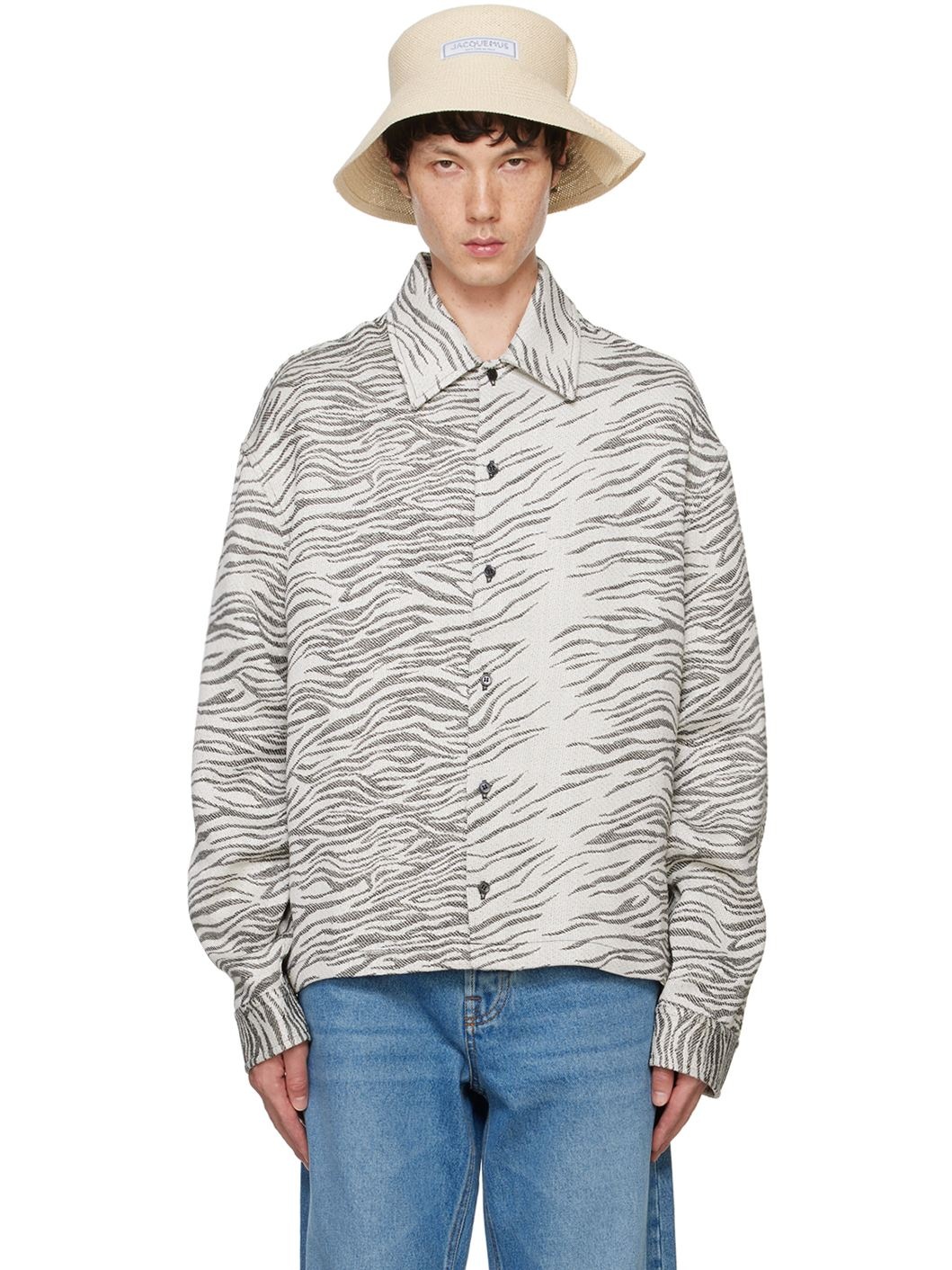 White & Black La Casa 'La chemise Corto' Zebra Shirt - 1