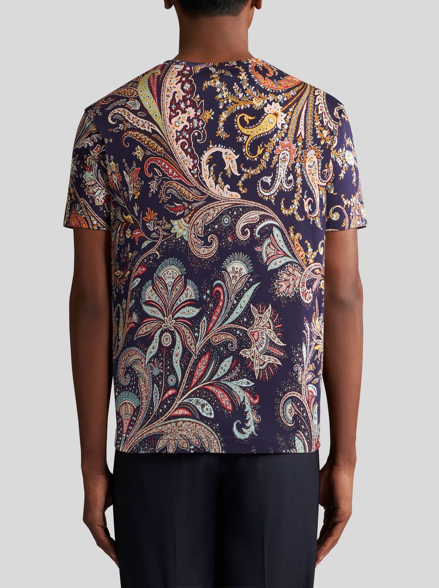 PAISLEY-PRINT T-SHIRT WITH LOGO - 4