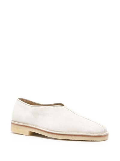 Lemaire square-toe suede loafers outlook