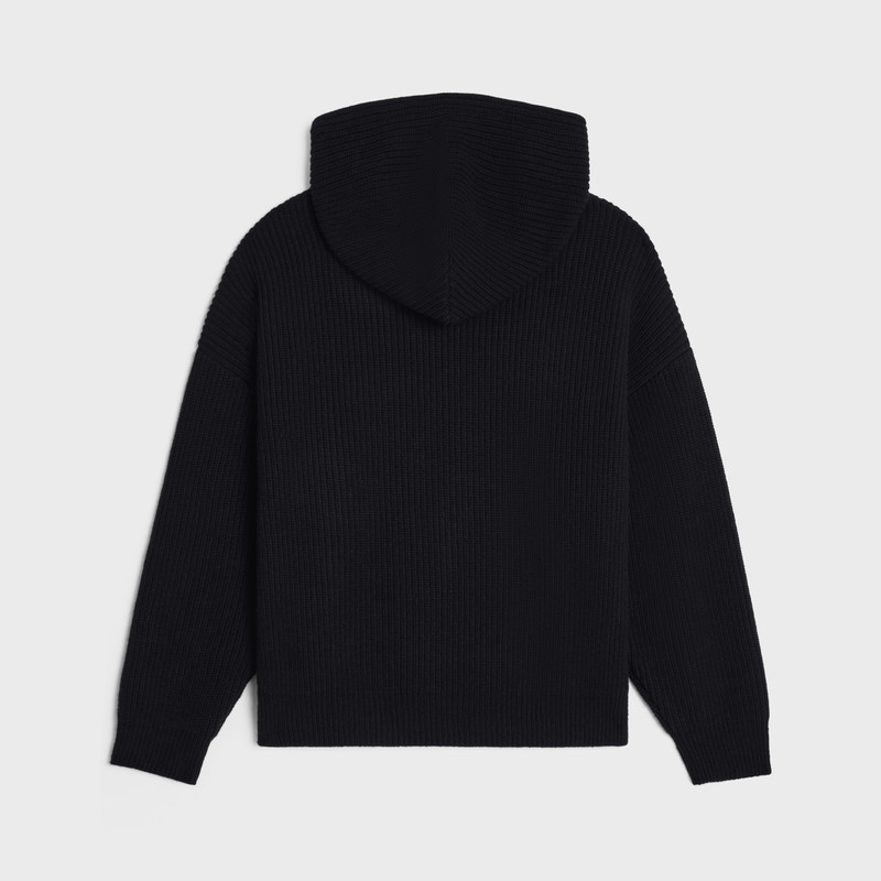 CELINE celine hooded sweater in ribbed wool outlook