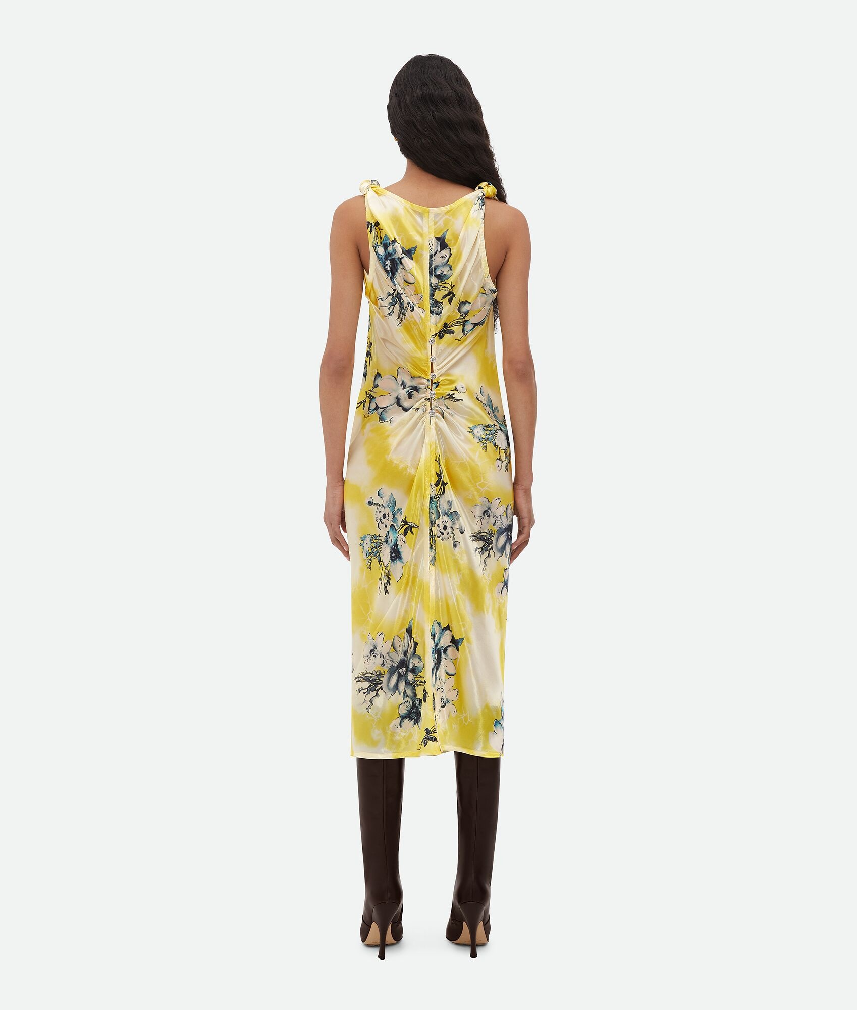 Floral Cupro Midi Dress - 3