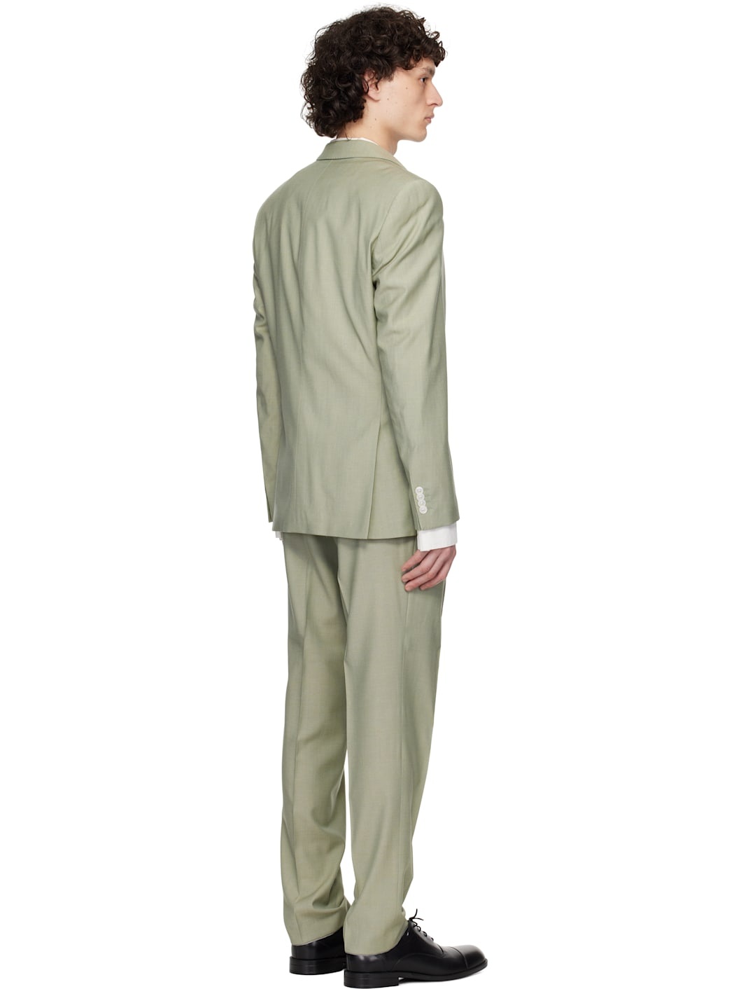 Green Slim-Fit Suit - 3