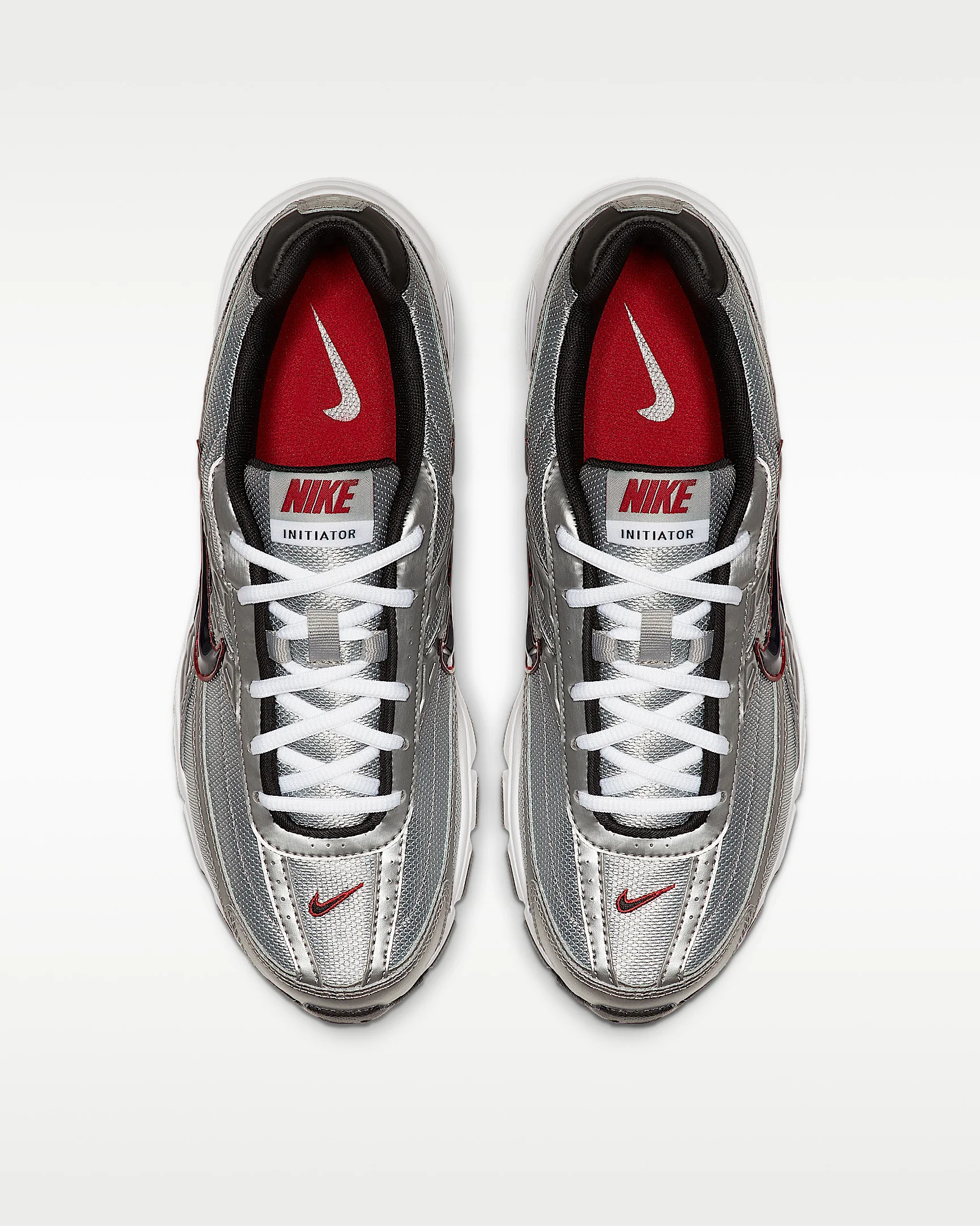 Nike Men\'s Silver and Red Initiator Shoes Nike Men main image 3