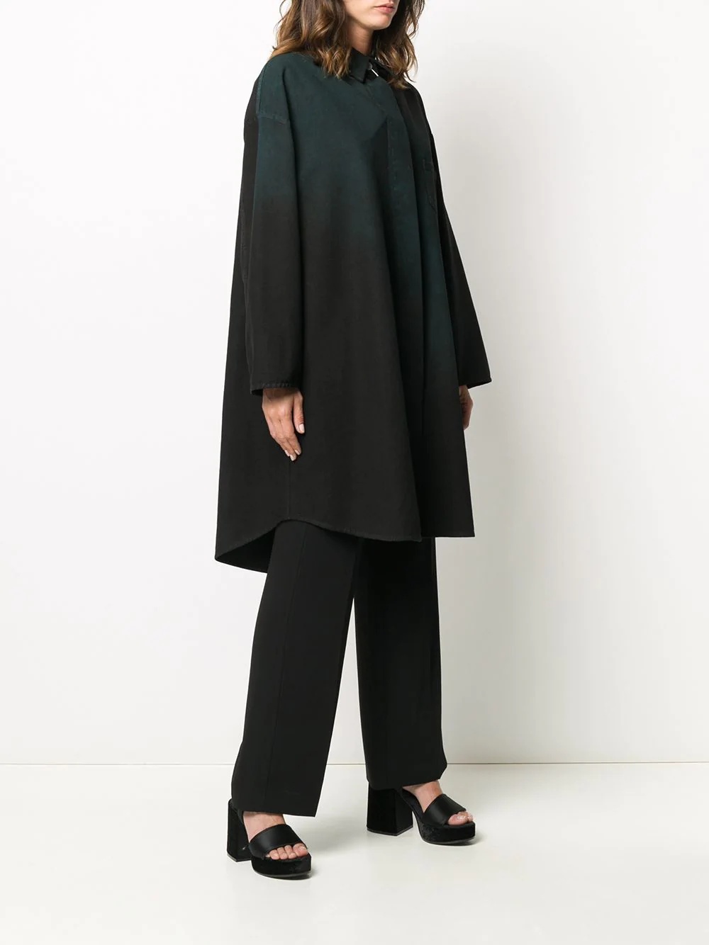 washed-effect oversized shirt - 3