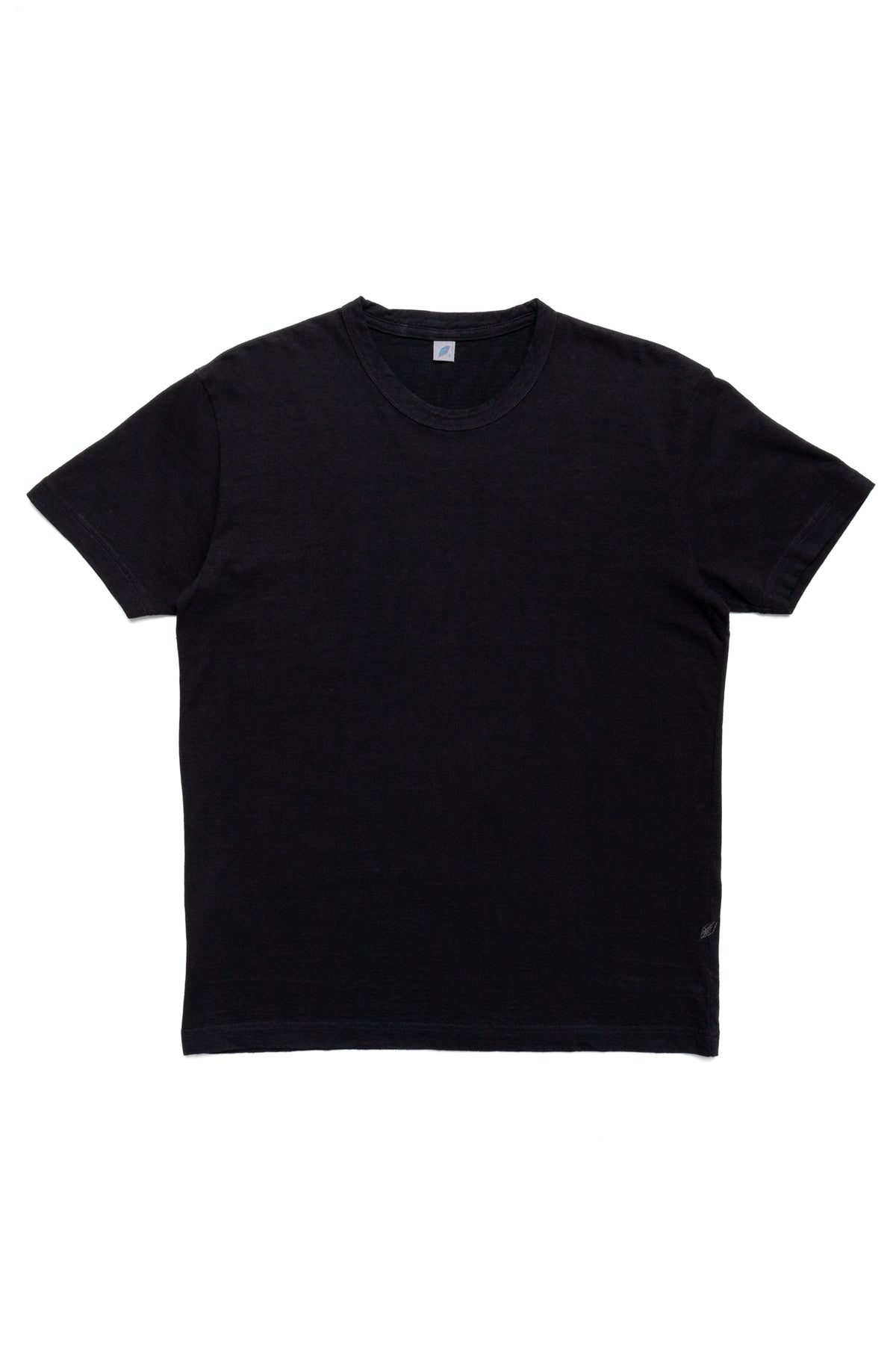 Indigo Jersey Crew Neck T-shirt - Indigo x Black - 1