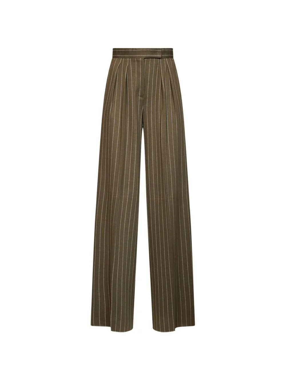 pinstripe-pattern pleated trousers - 1