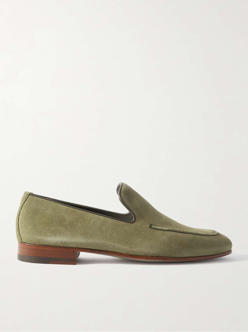 Truro Leather-Trimmed 스웨드 Loafers - 1
