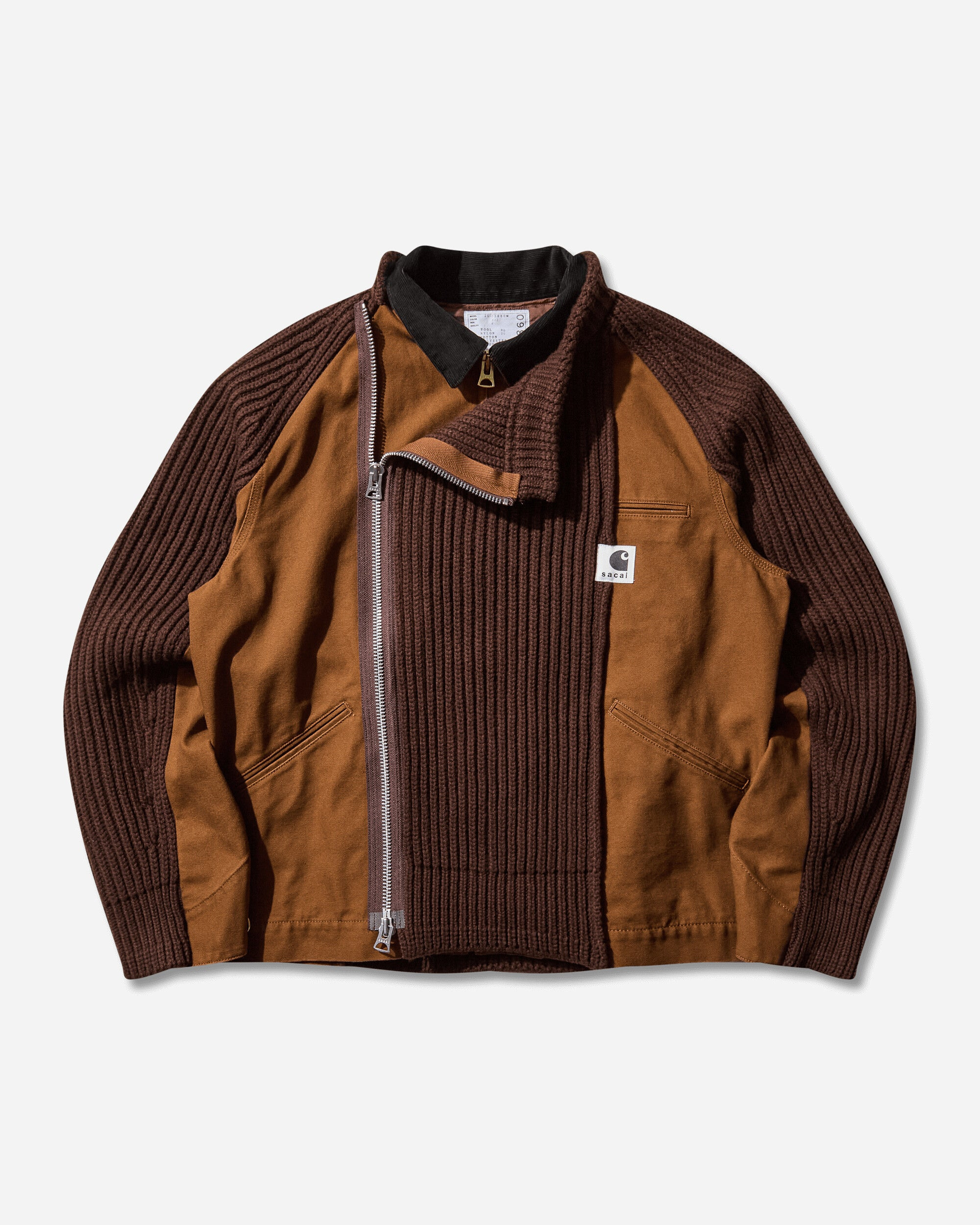 Men's Carhartt WIP Washed Duck x Wool Knit Blouson Beige - 1