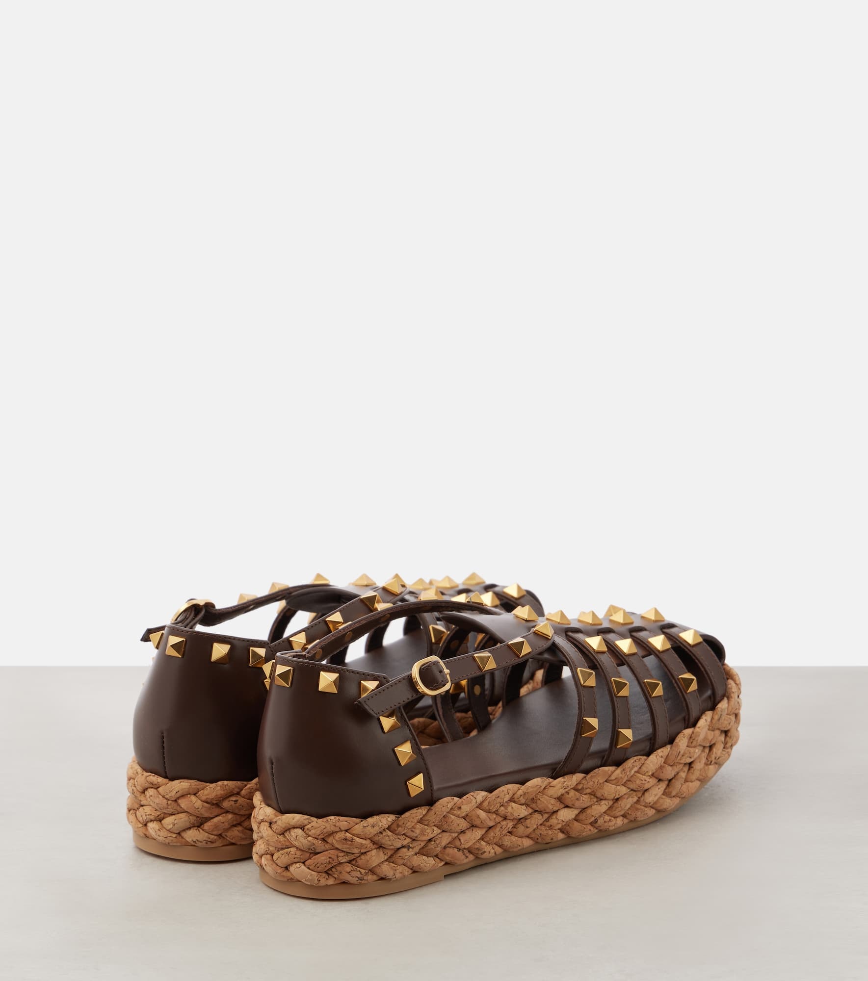 Rockstud leather espadrilles - 2