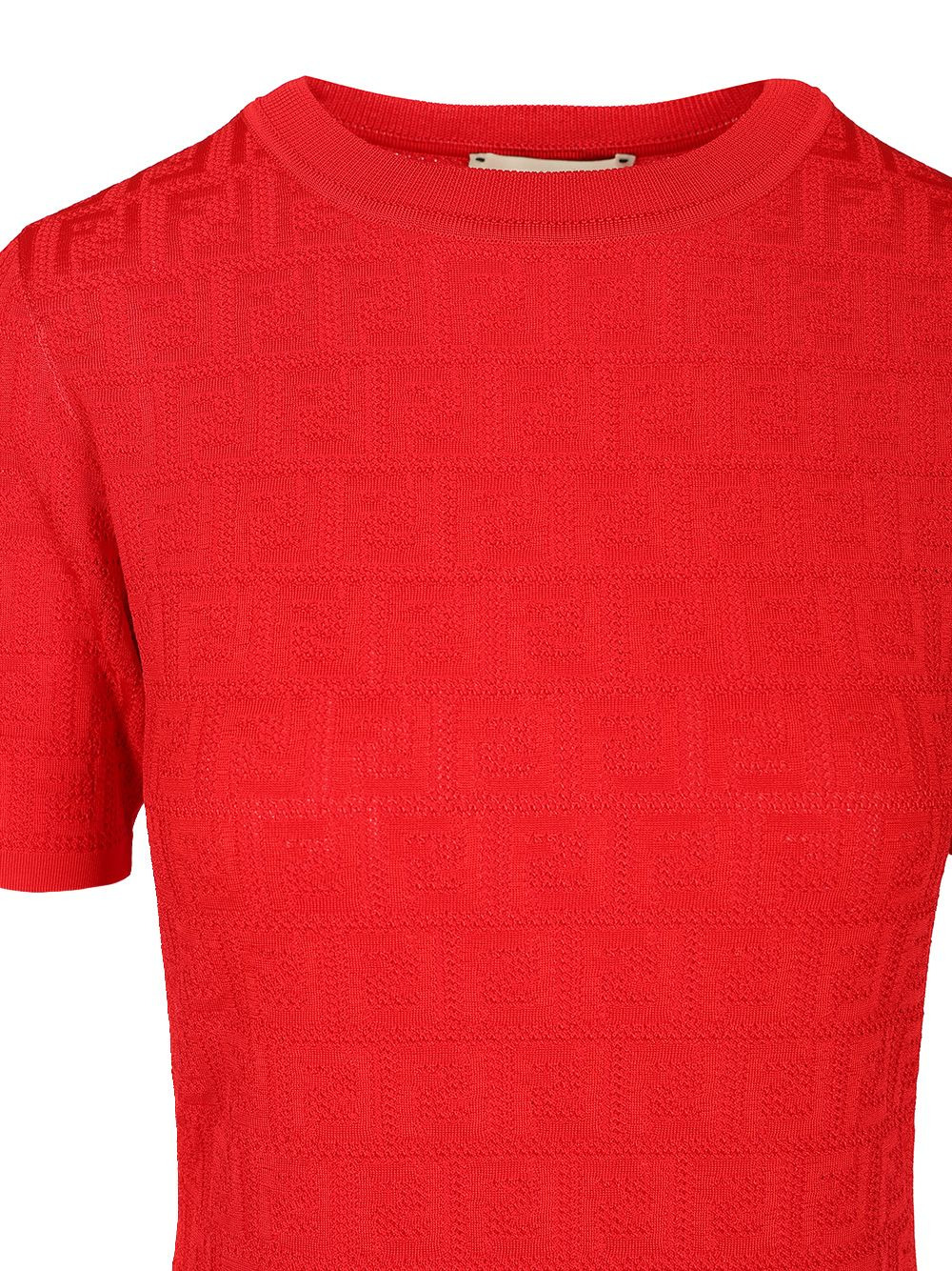 Ff Cotton And Viscose Dress Dresses Red - 4