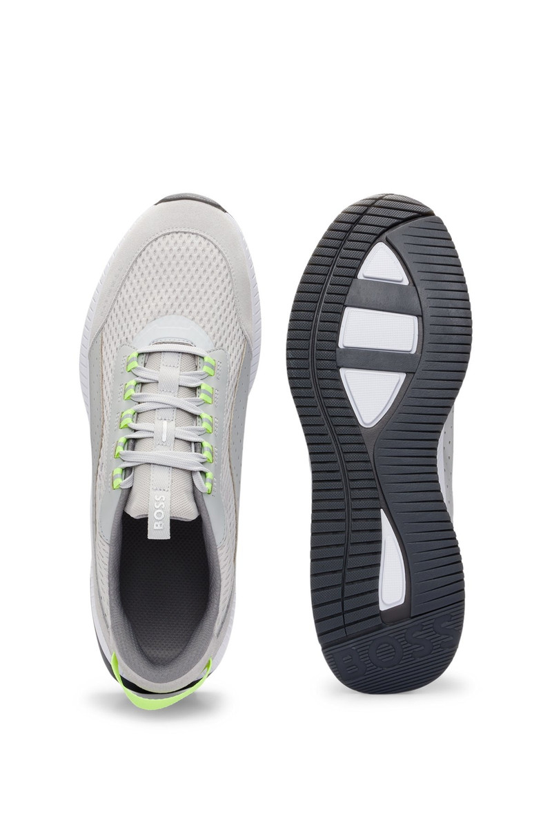 TTNM EVO SUEDE, LEATHER AND MESH TRAINERS WITH RIBBED SOLE 4
