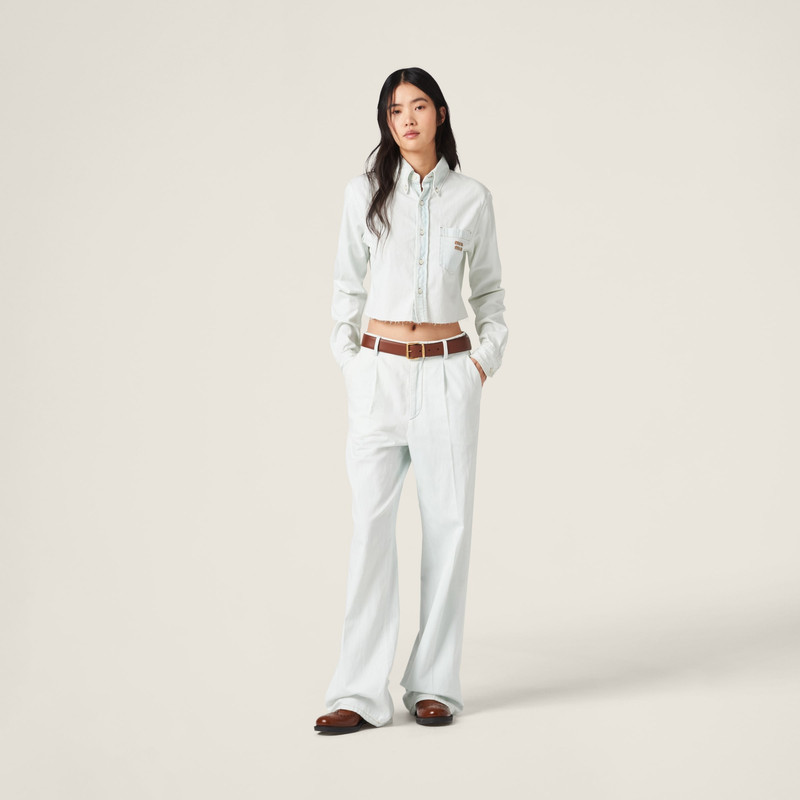 Miu Miu Chambray denim shirt outlook