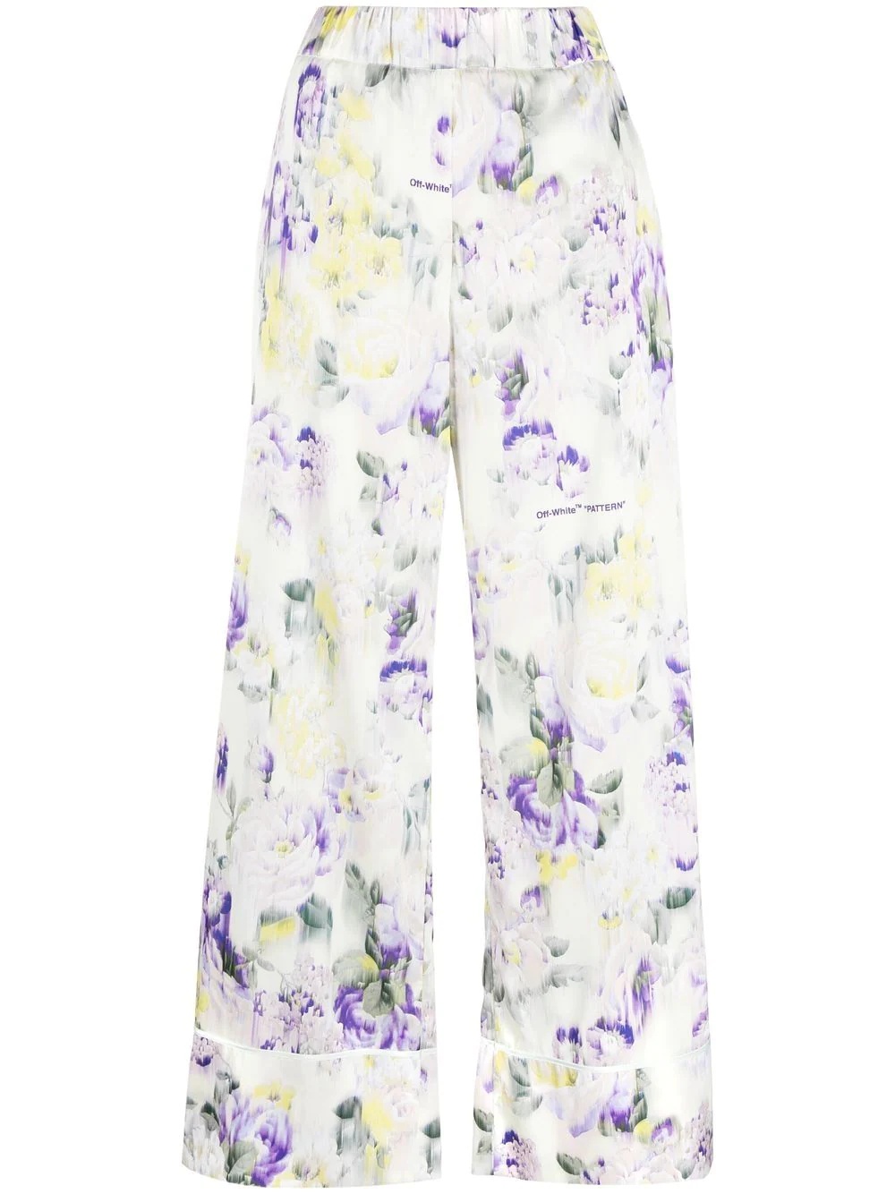 floral print palazzo trousers - 1