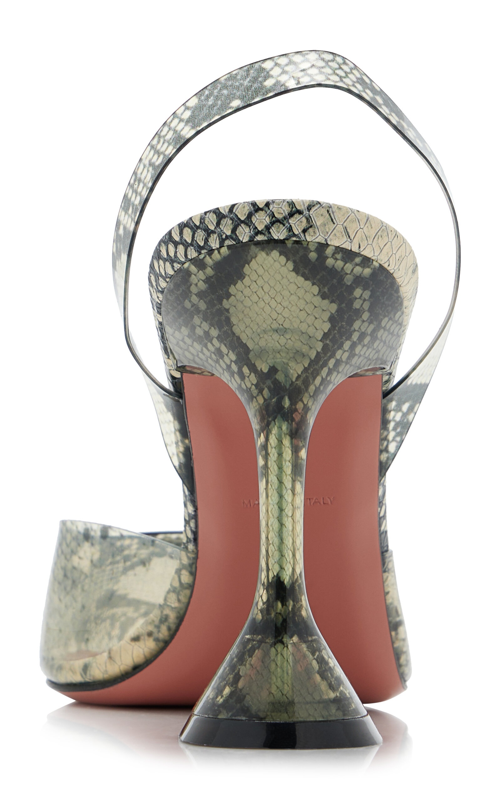 Holli Snake-Print PVC Slingback Sandals animal - 4