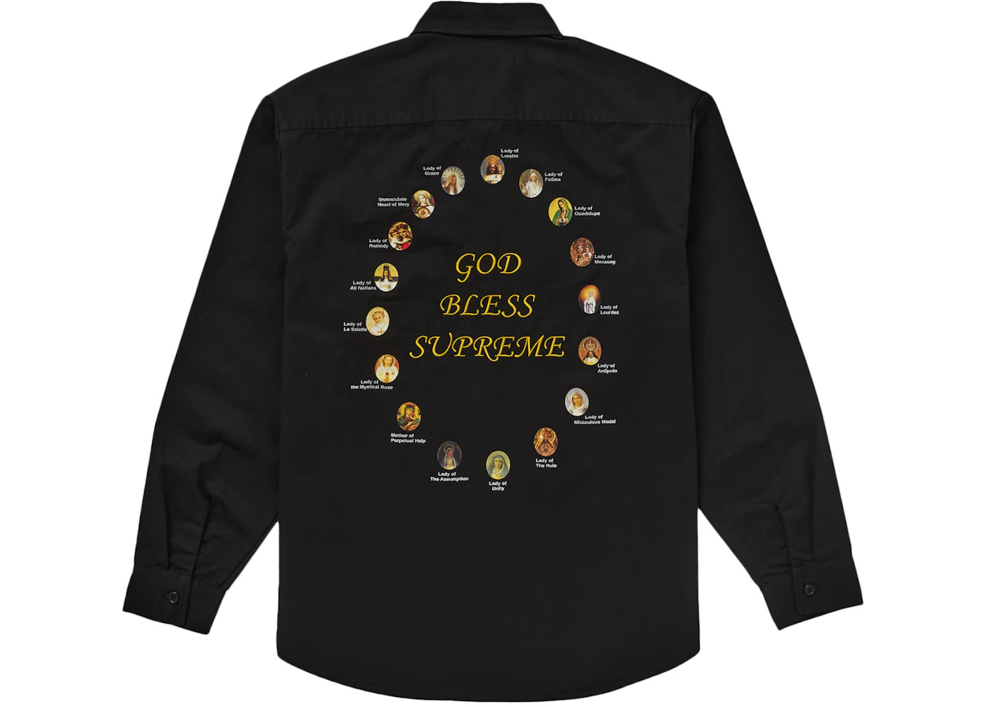 Supreme Our Lady Work Shirt Black - 2