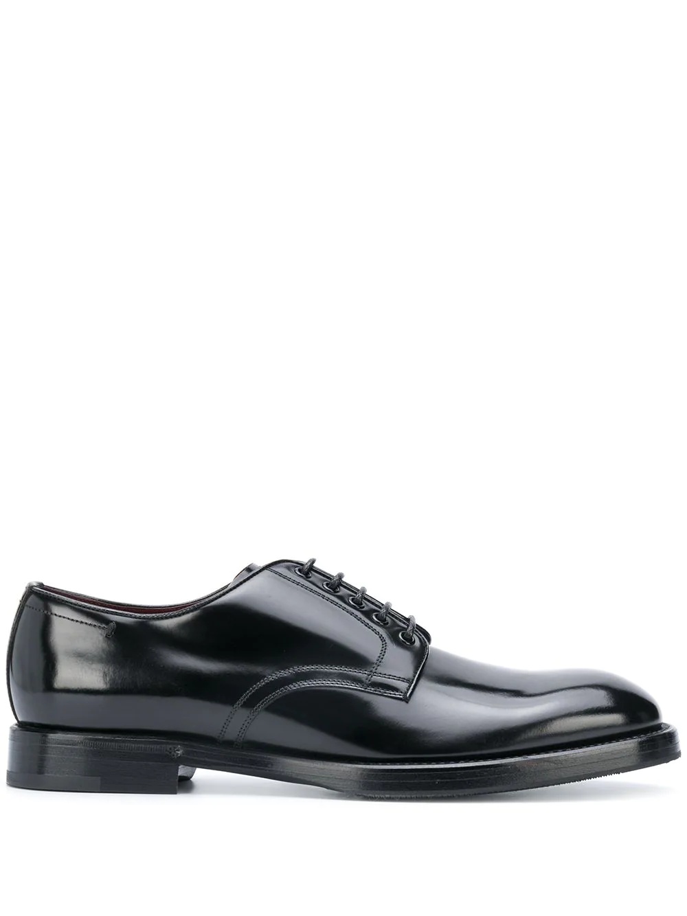 brushed leather derby shoes - 1