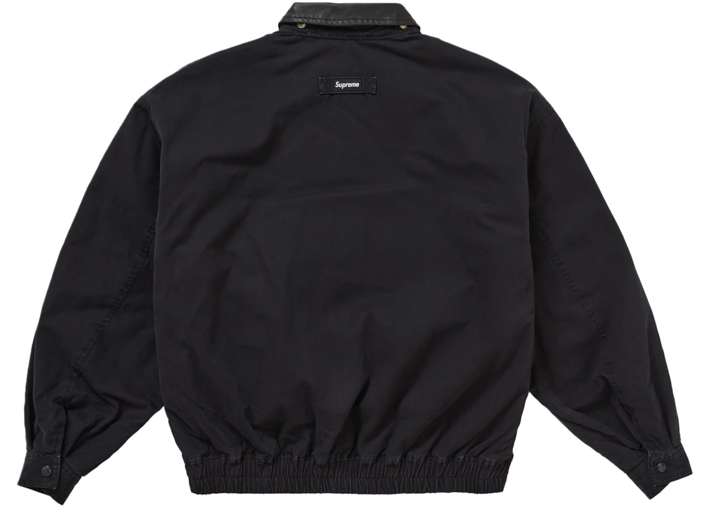 Supreme Supreme Leather Collar Utility Jacket FW24 Black - FW23J72 