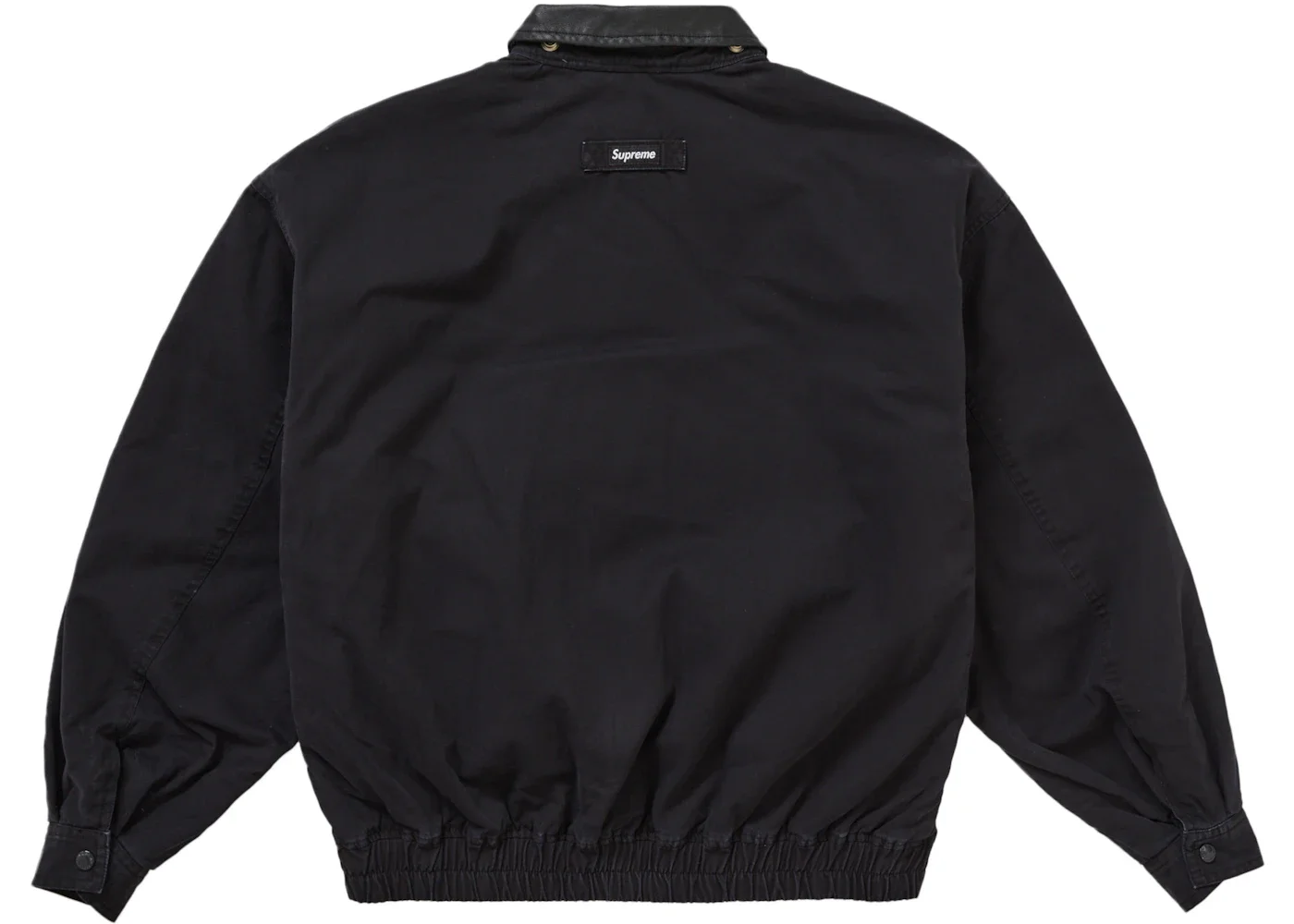 Supreme Supreme Leather Collar Utility Jacket FW24 Black | REVERSIBLE