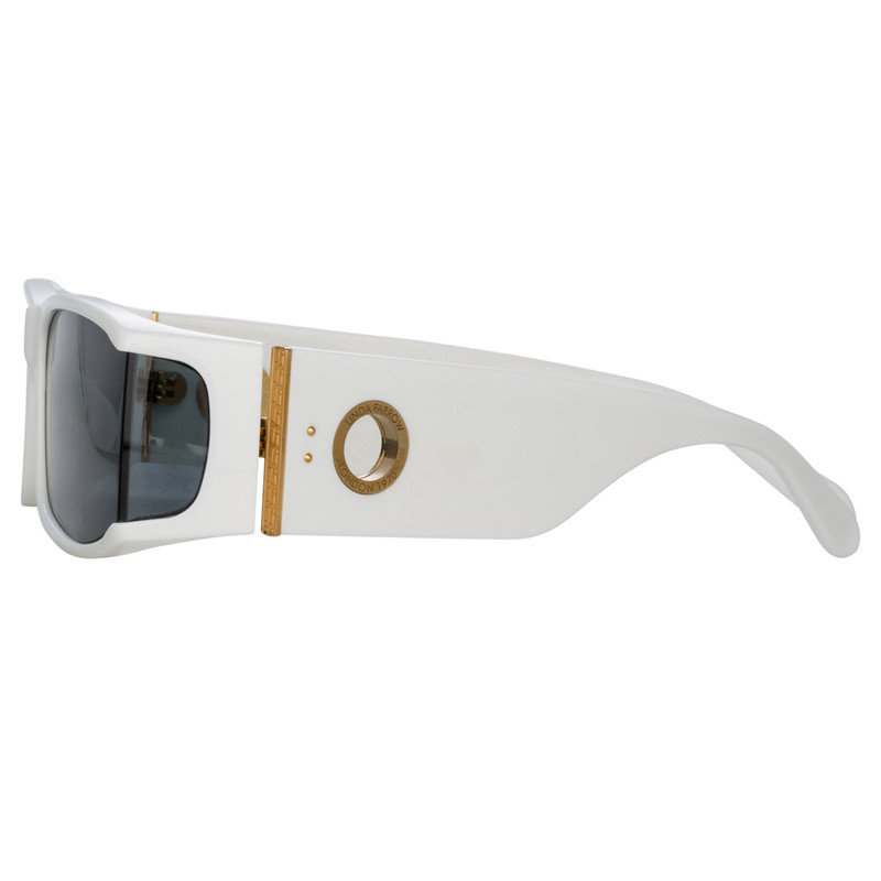 MYA RECTANGULAR SUNGLASSES IN WHITE 3