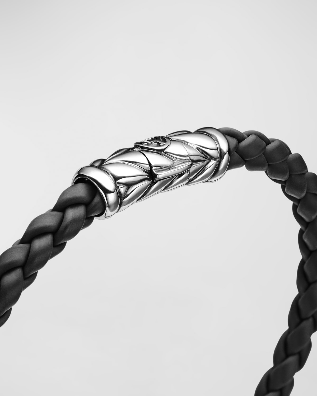 Men's Chevron Woven Rubber Bracelet, 6mm - 6