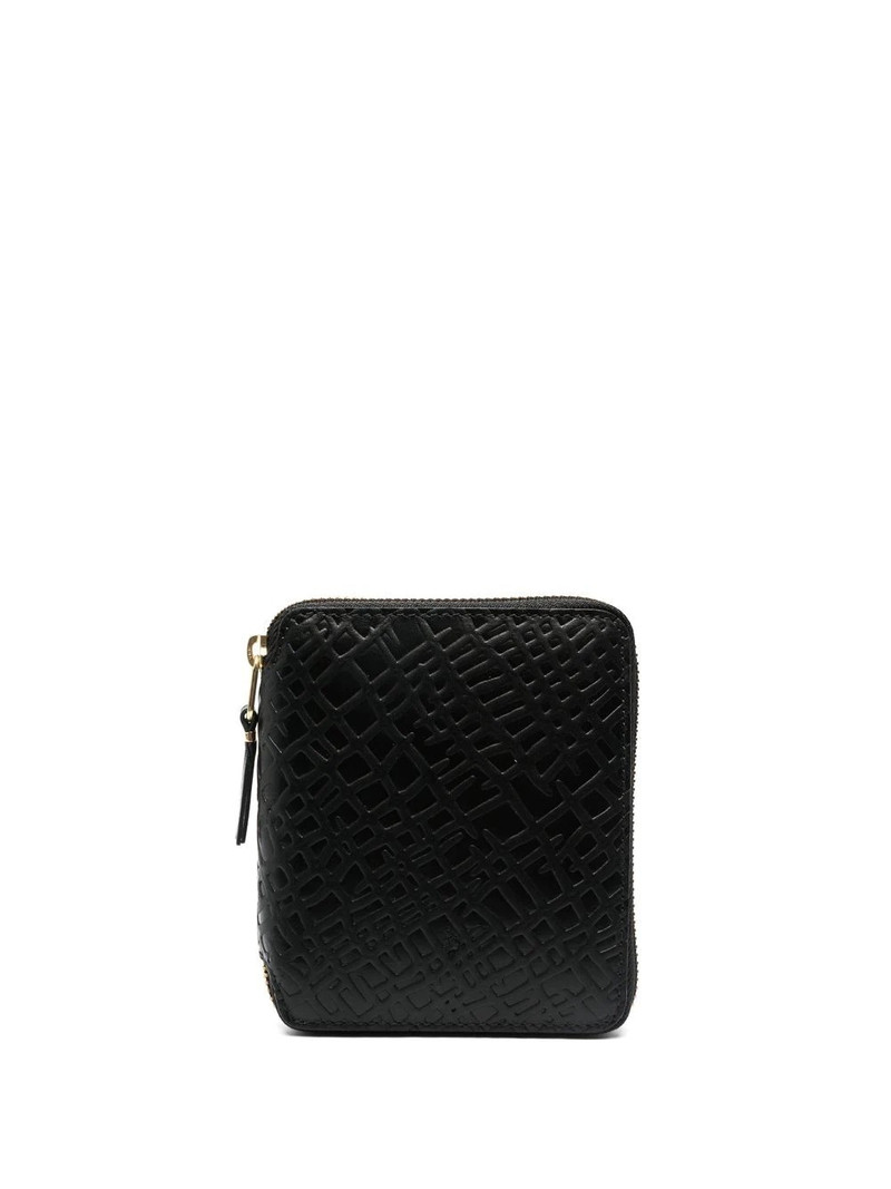 zip around textured wallet 1
