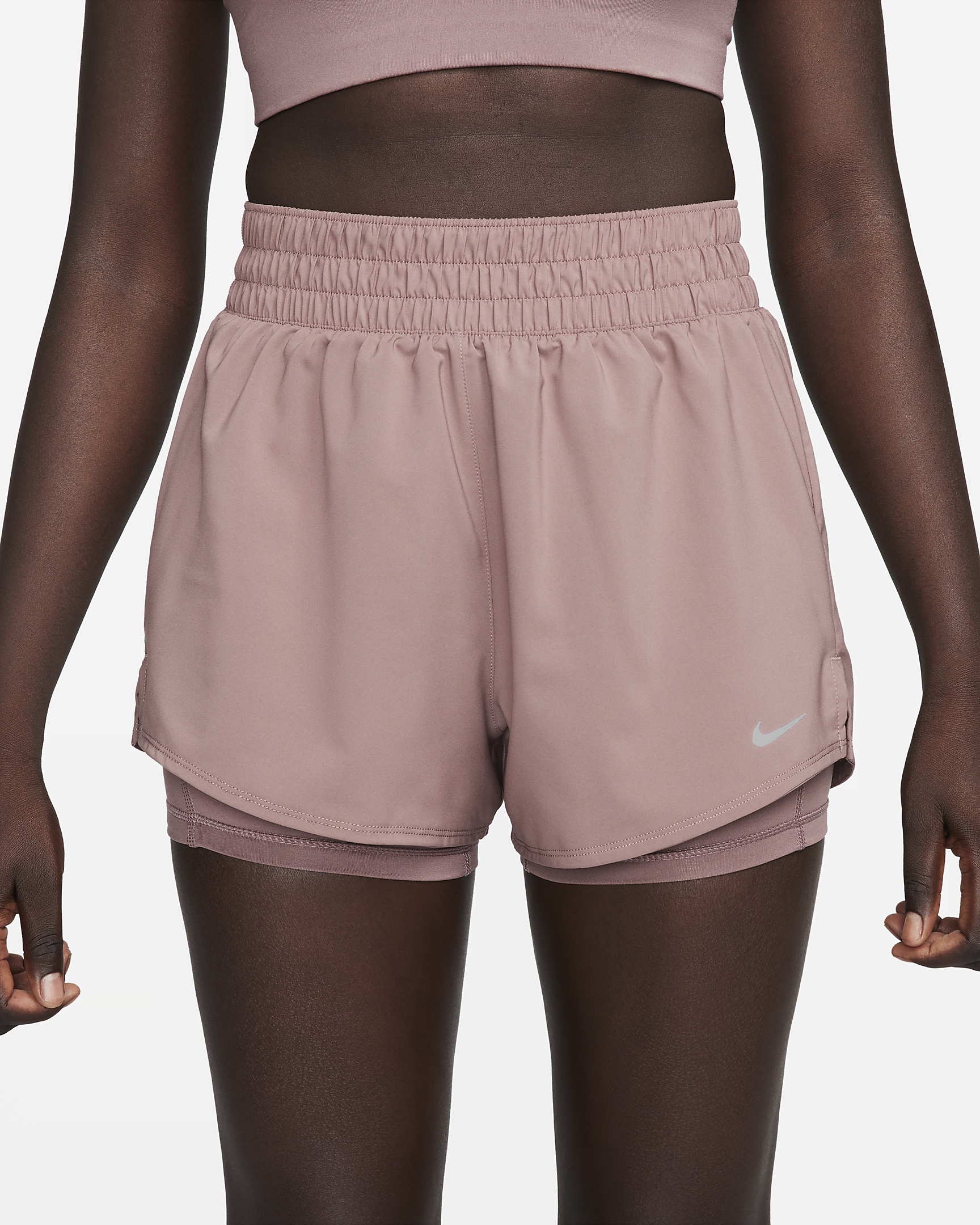 Nike One Women's Dri-FIT High-Waisted 3" 2-in-1 Shorts - 2