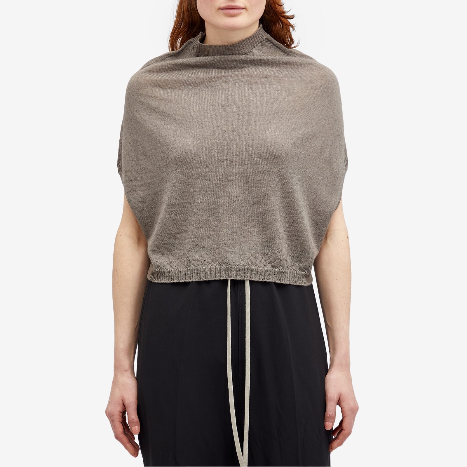 Rick Owens Cropped Crater Knit Top - 2