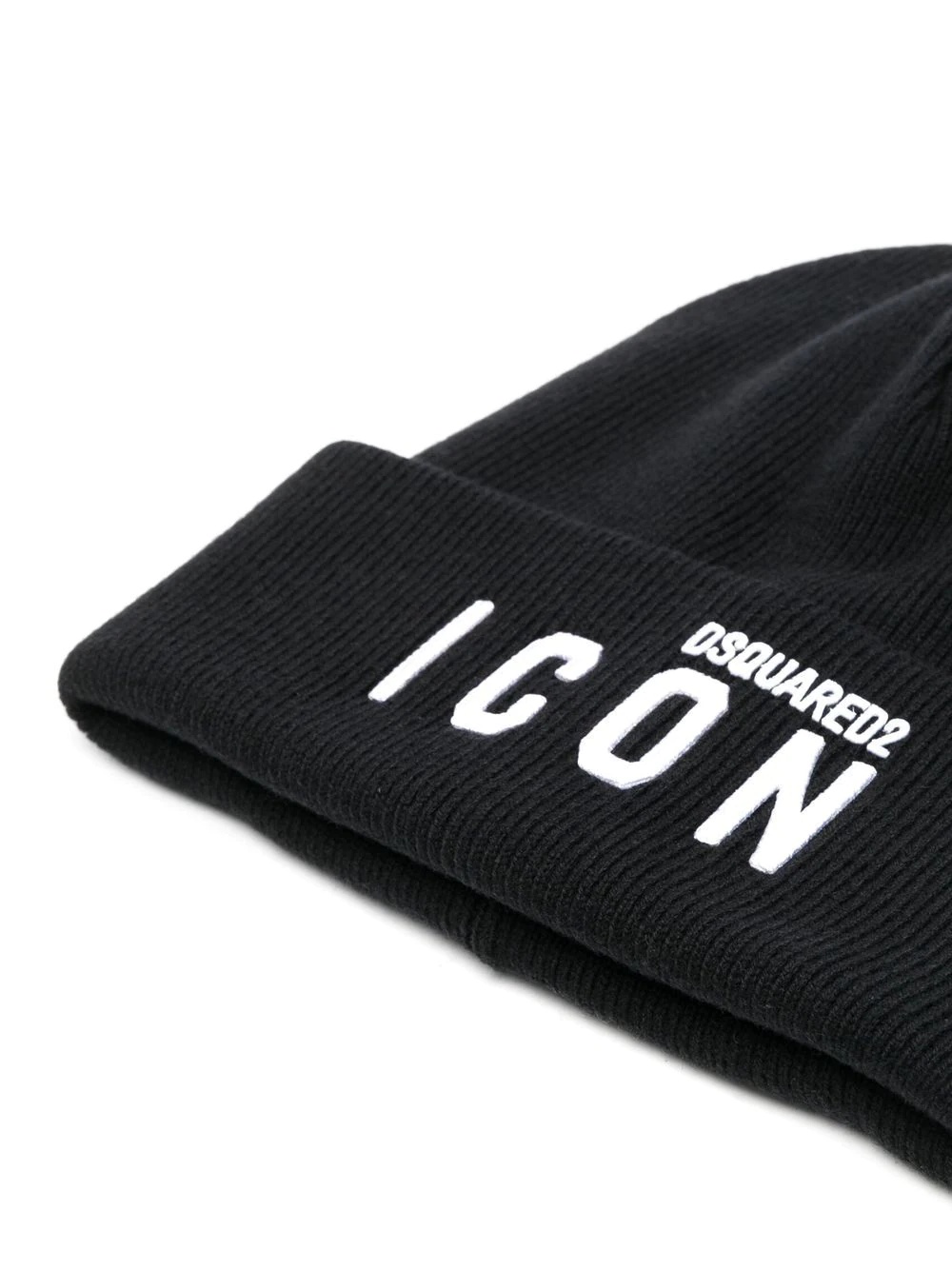 logo-print wool beanie - 2