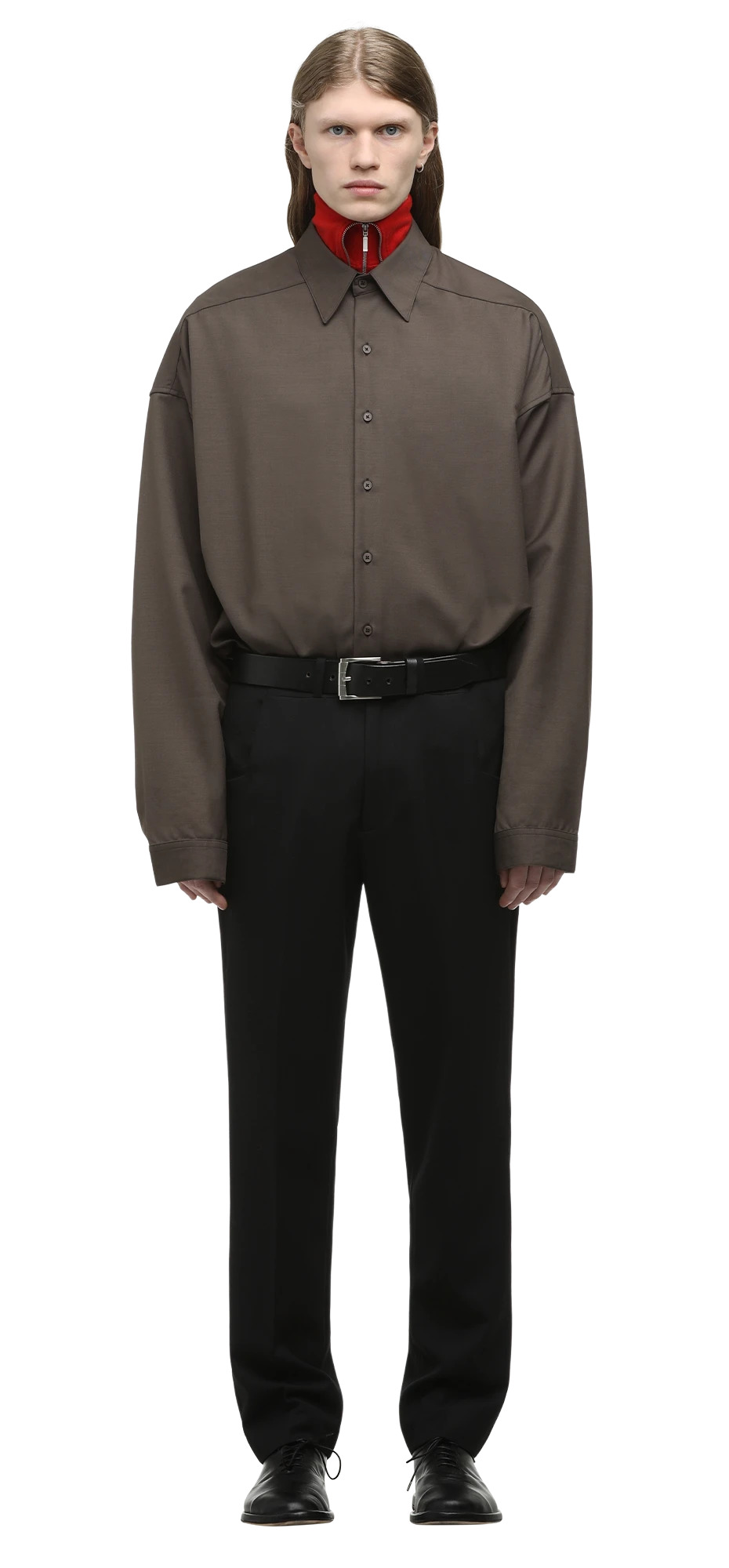 MILLER SHIRT WOOL TAUPE - 4