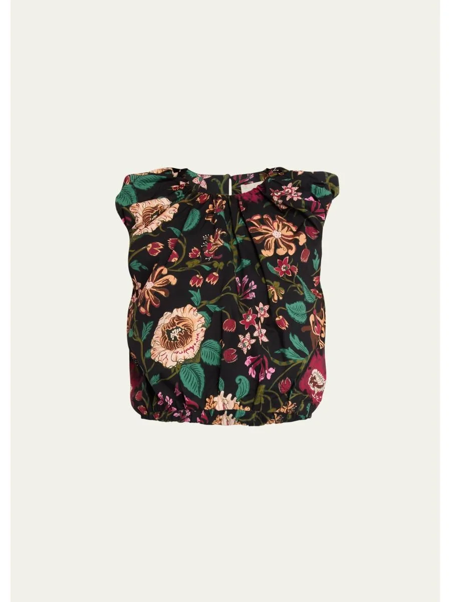 Gracie Floral Sleeveless Crop Top - 1