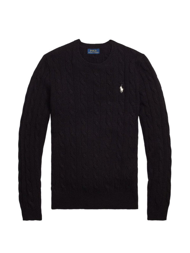 cable-knit logo sweater 1