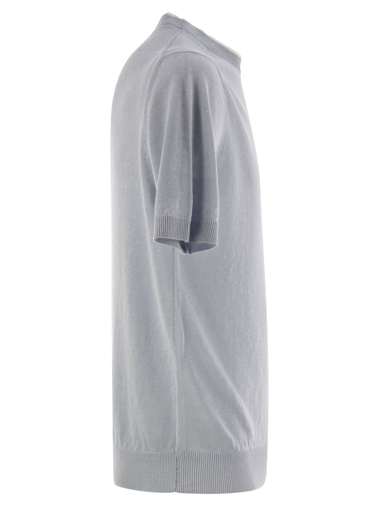 Peserico - Peserico Men T-Shirt In Linen And Cotton Yarn - 3