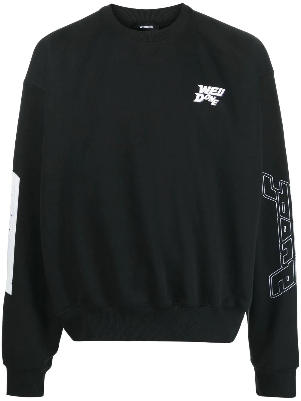 logo-print cotton sweatshirt - 1