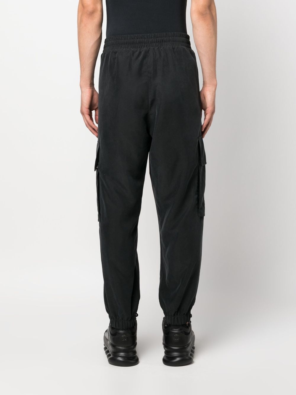 embossed-logo modal-blend cargo pants - 4