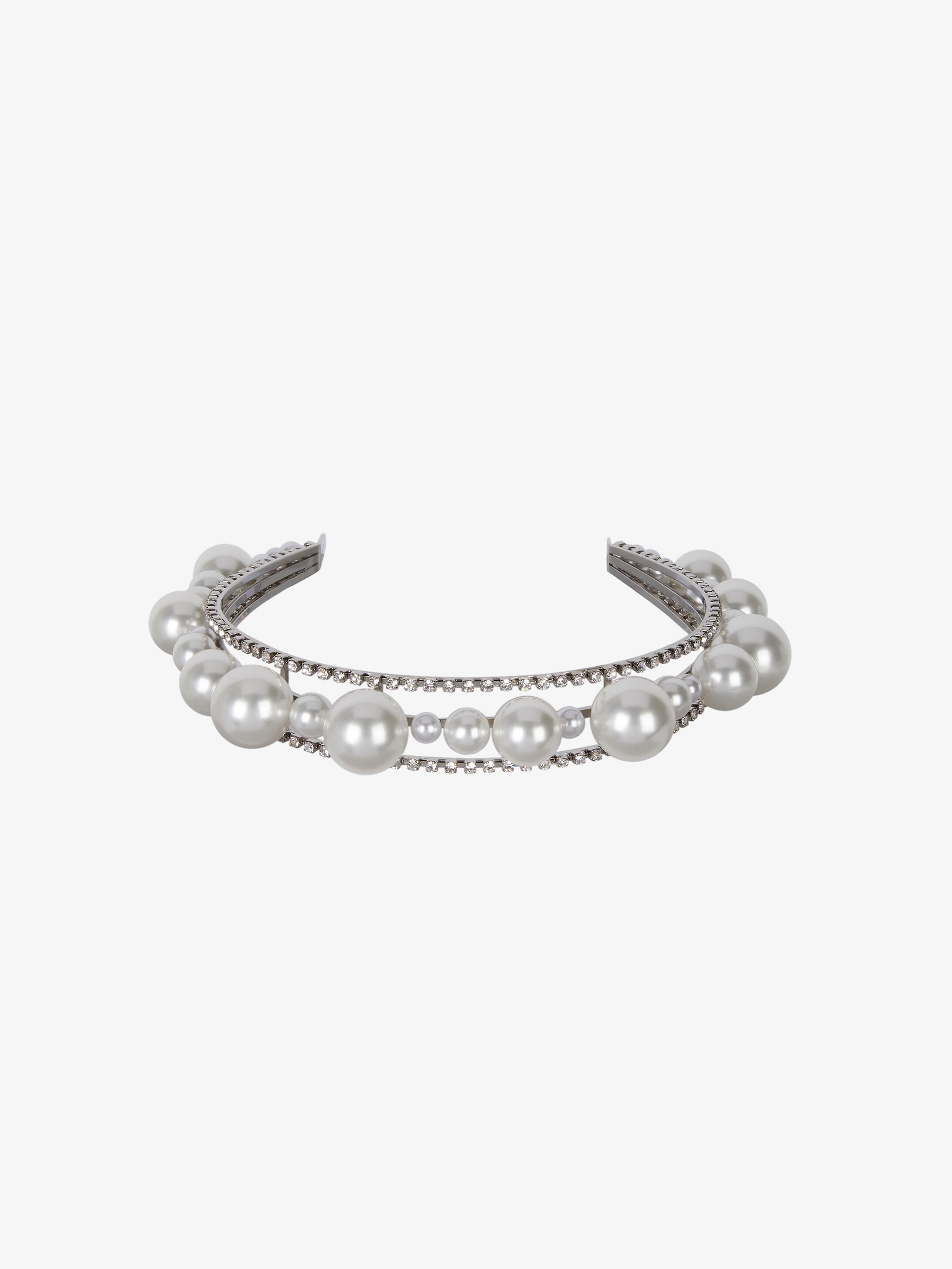 Ariana headband in pearls and crystals - 6