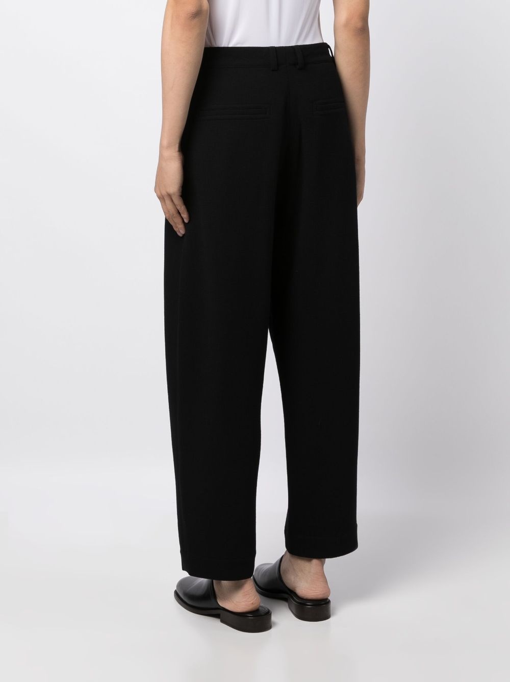 mid-rise straight-leg trousers - 4
