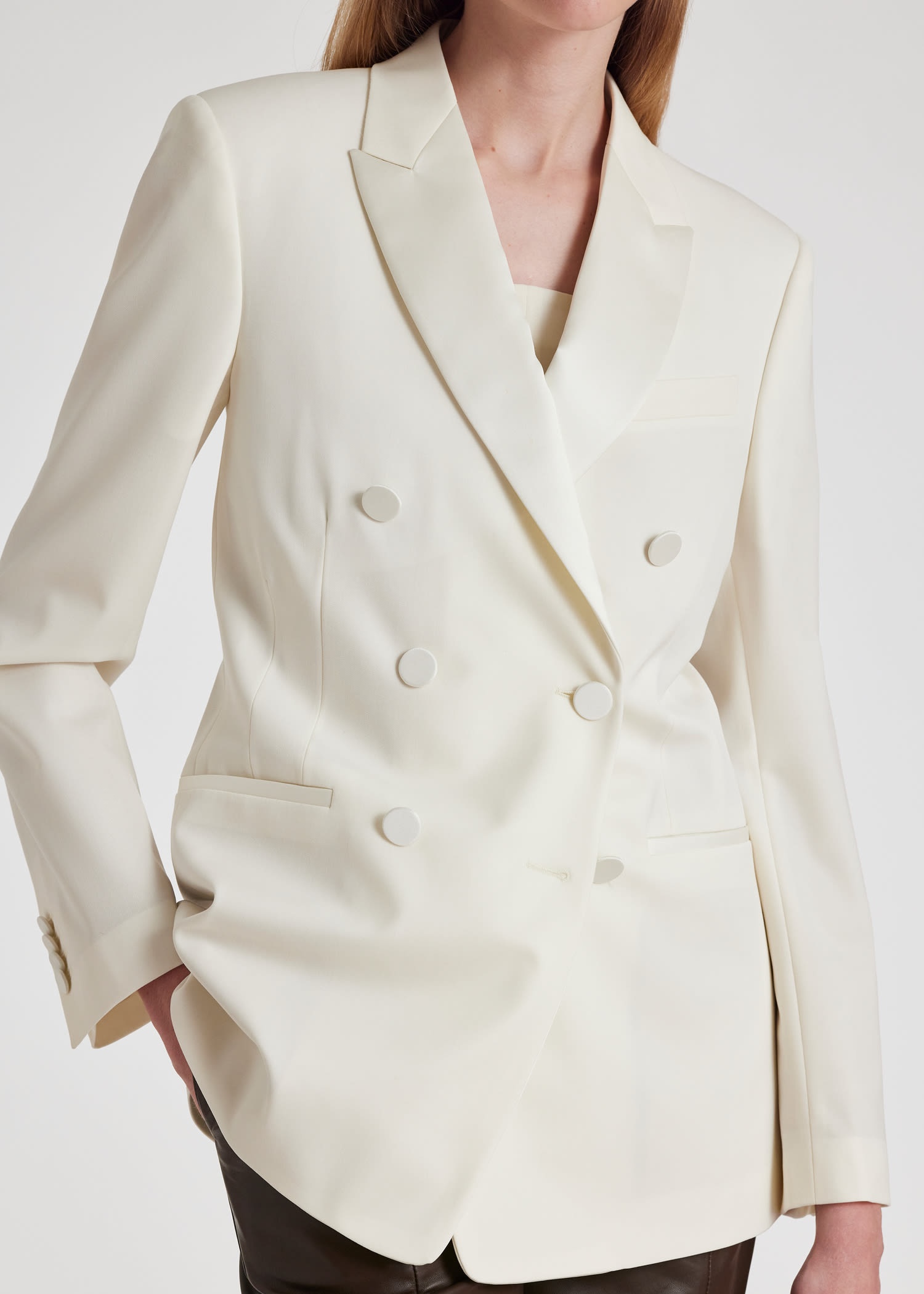 Double-Breasted Tuxedo Blazer - 9