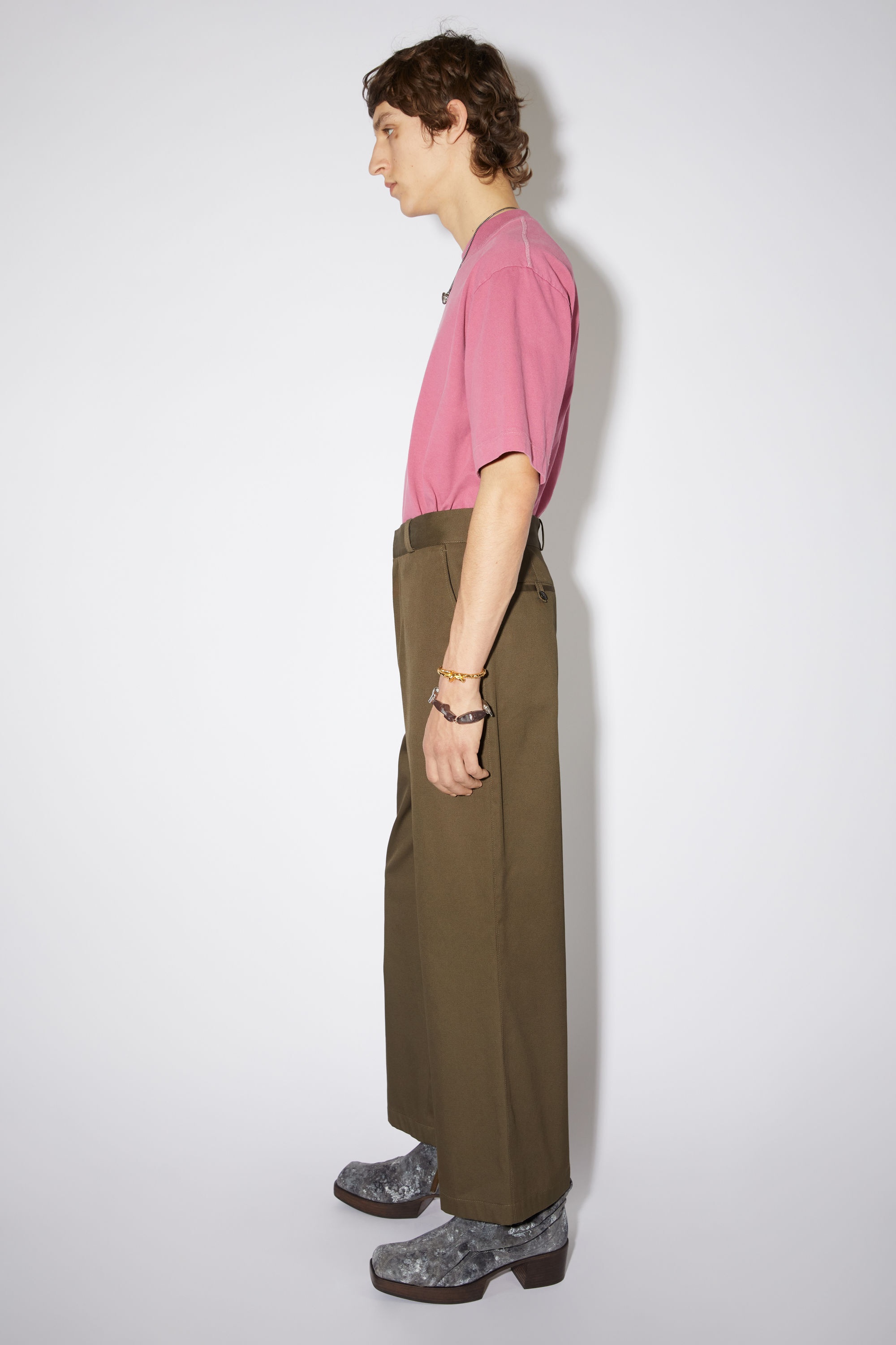 Casual trousers - Khaki green - 4