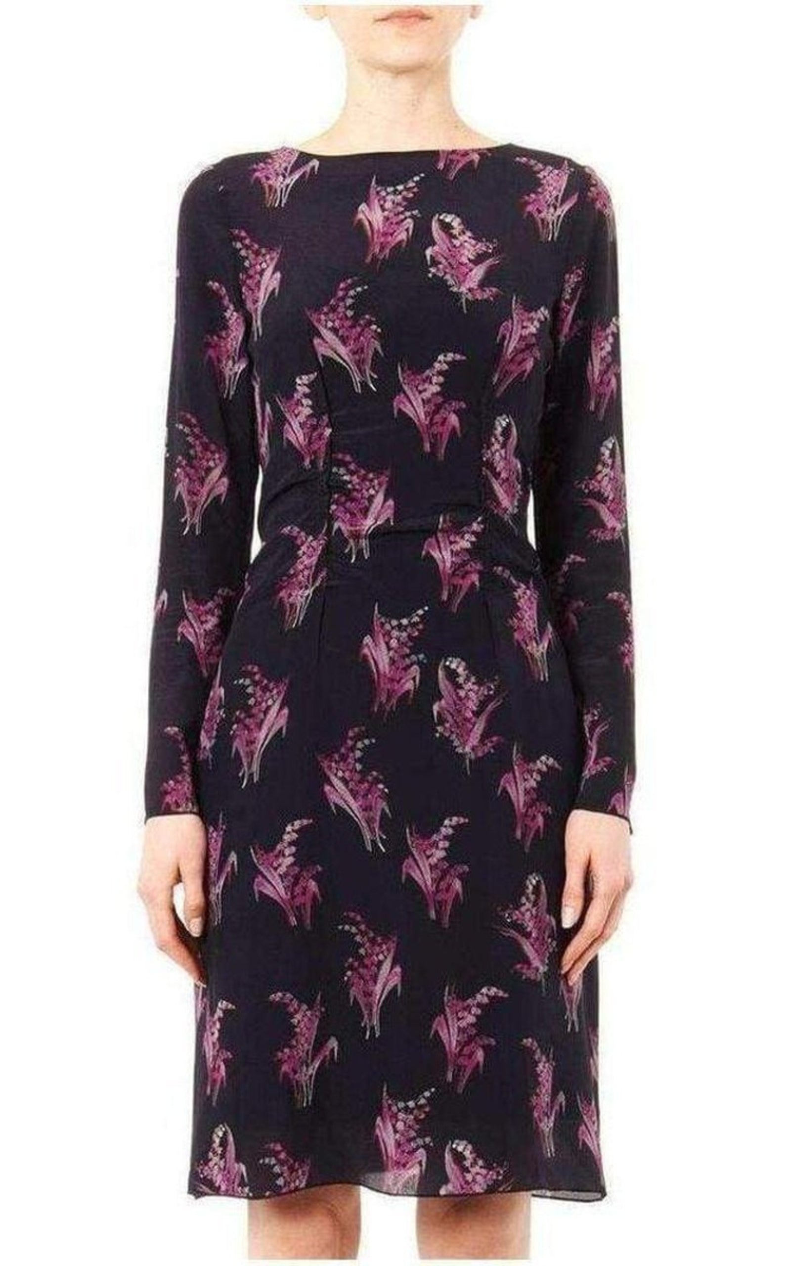 Floral Print Silk Dress - 3