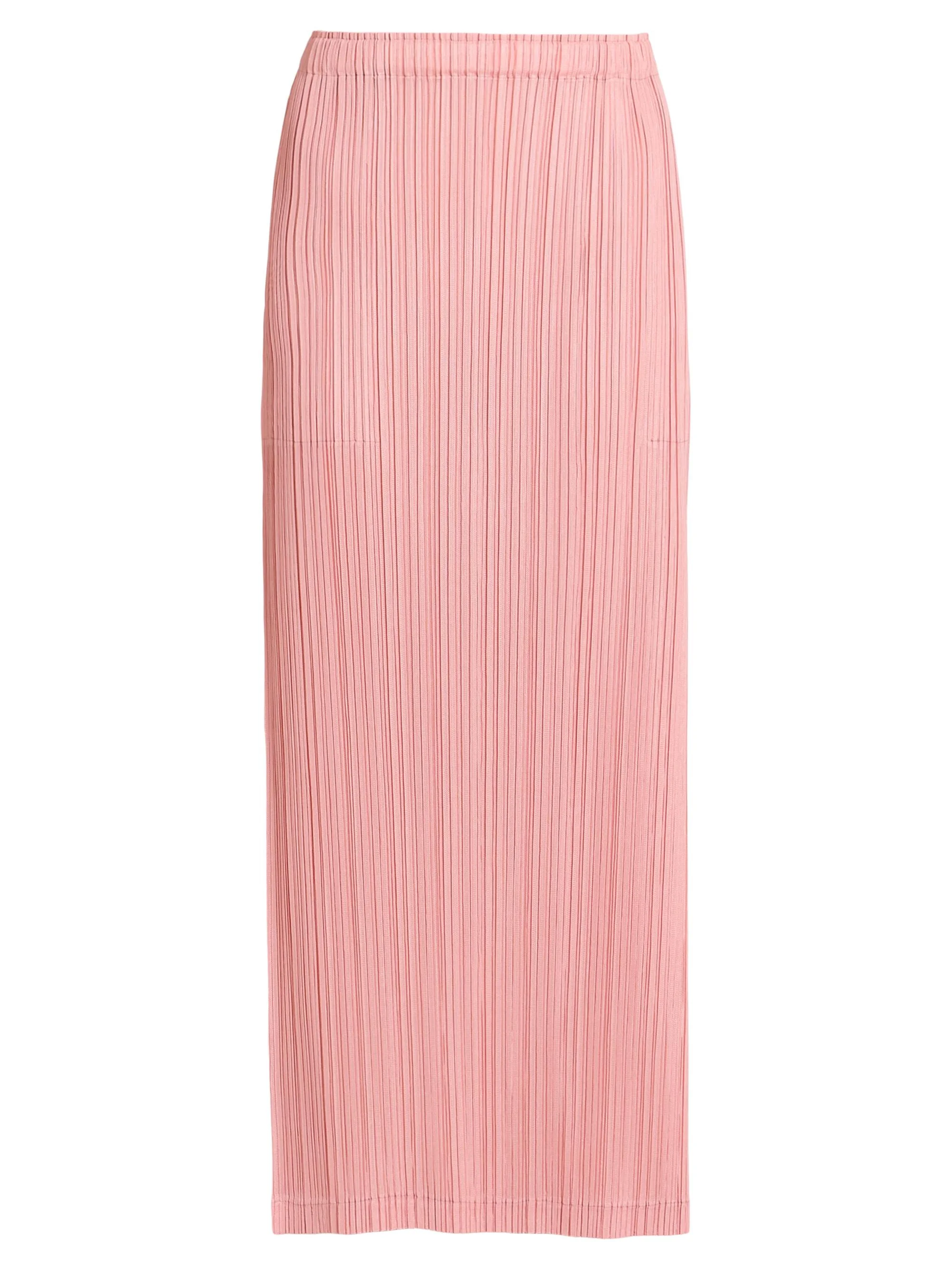 Women's Thicker Bottoms Plissé Maxi Skirt - Coral Pink - 1
