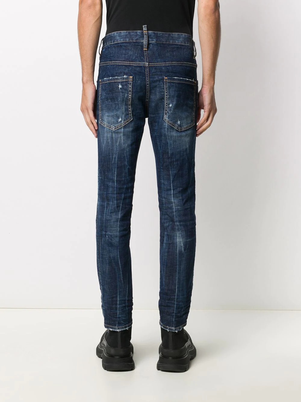 logo-patch mid-rise jeans - 4