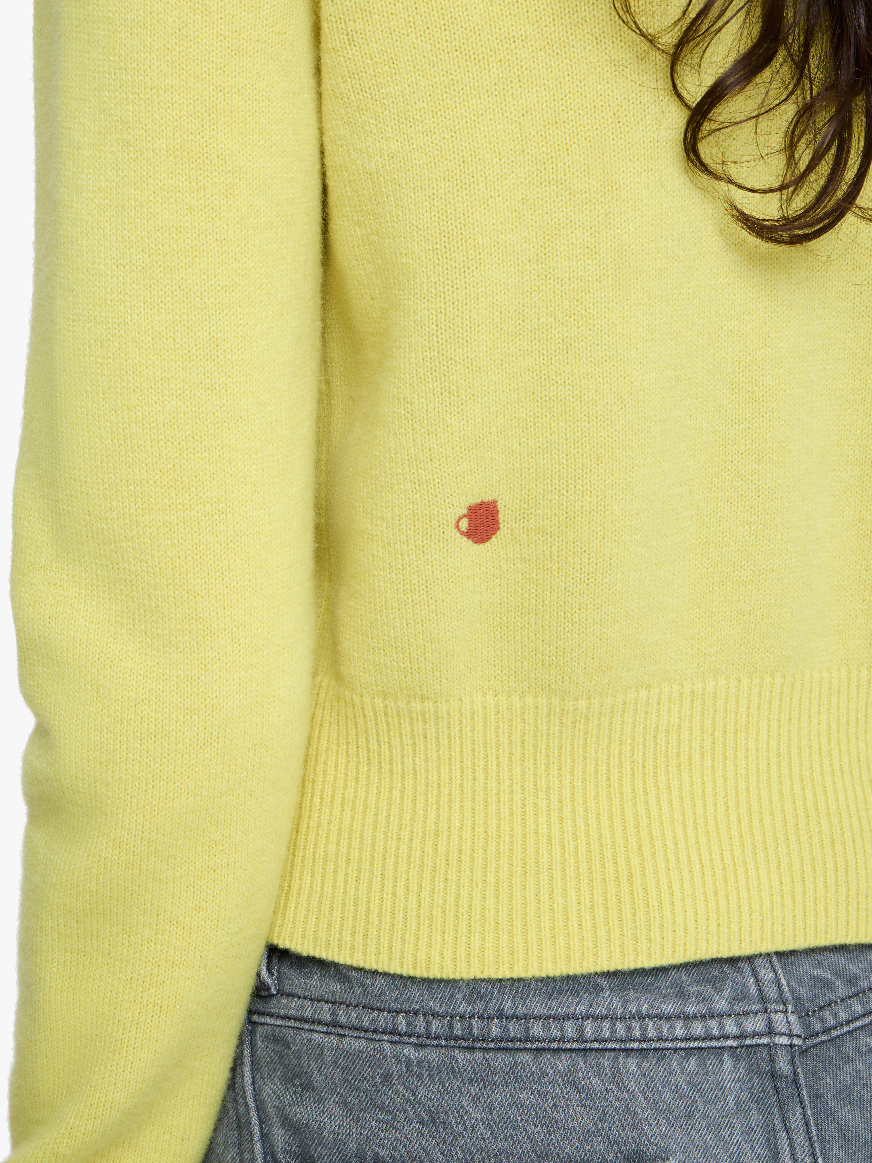 CONTRAST EMBROIDERY CARDIGAN - 4