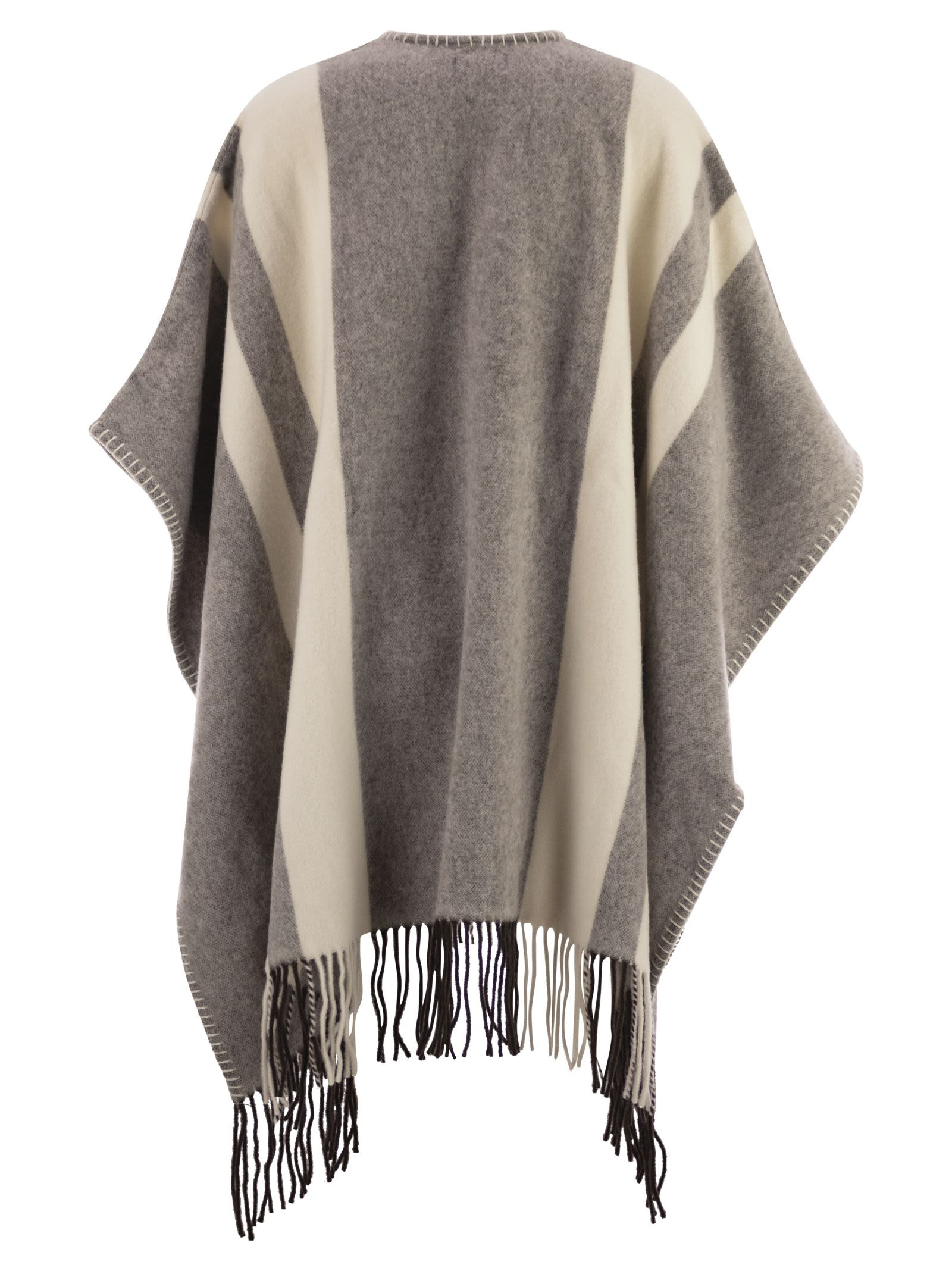 FAY - Fay Women Wool Poncho With Hook - 2