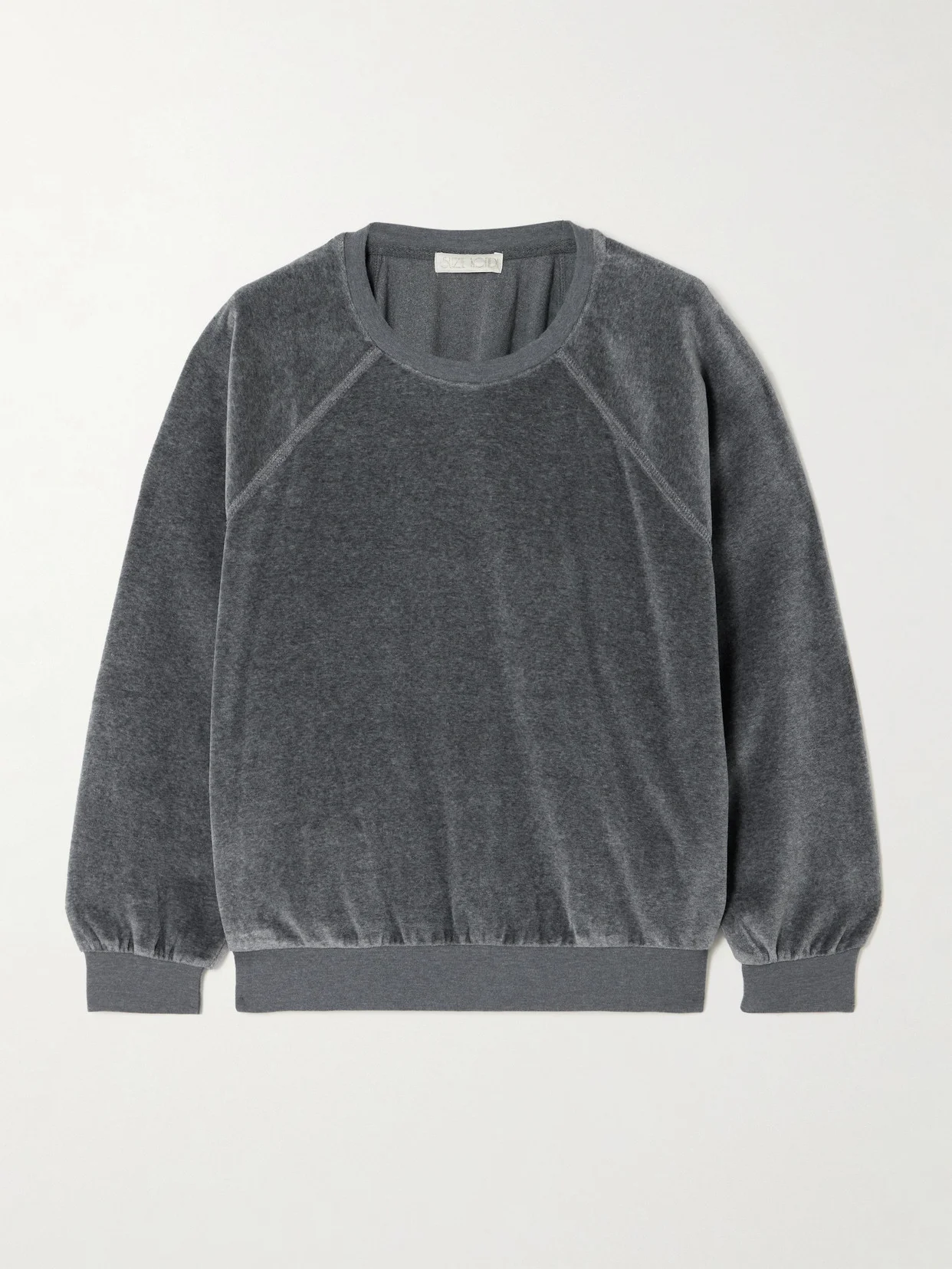 Cotton-blend Velour Sweater - 1