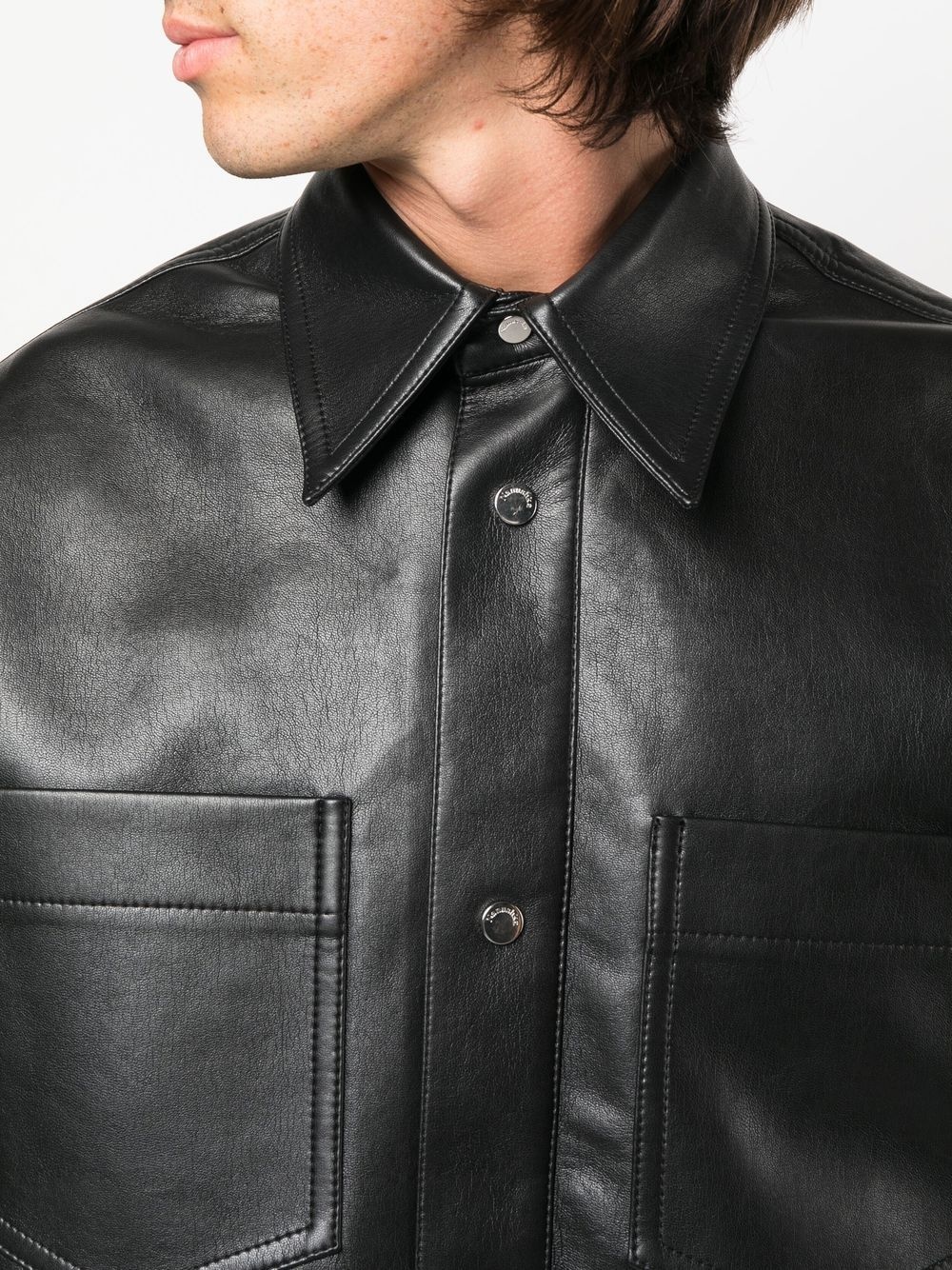 Martin leather overshirt - 5