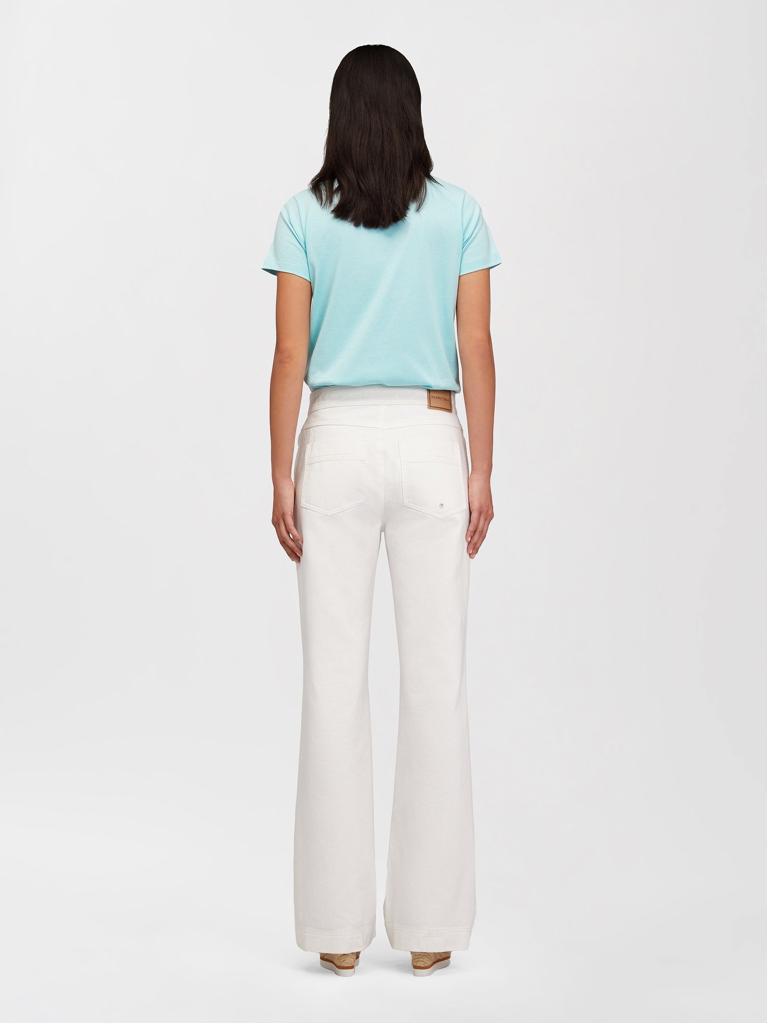 WHITE DENIM PANTS - 4