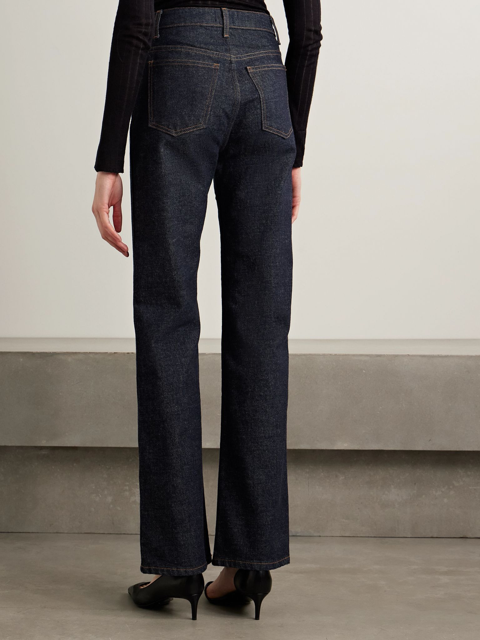 Danielle high-rise straight-leg jeans Dark denim - 4